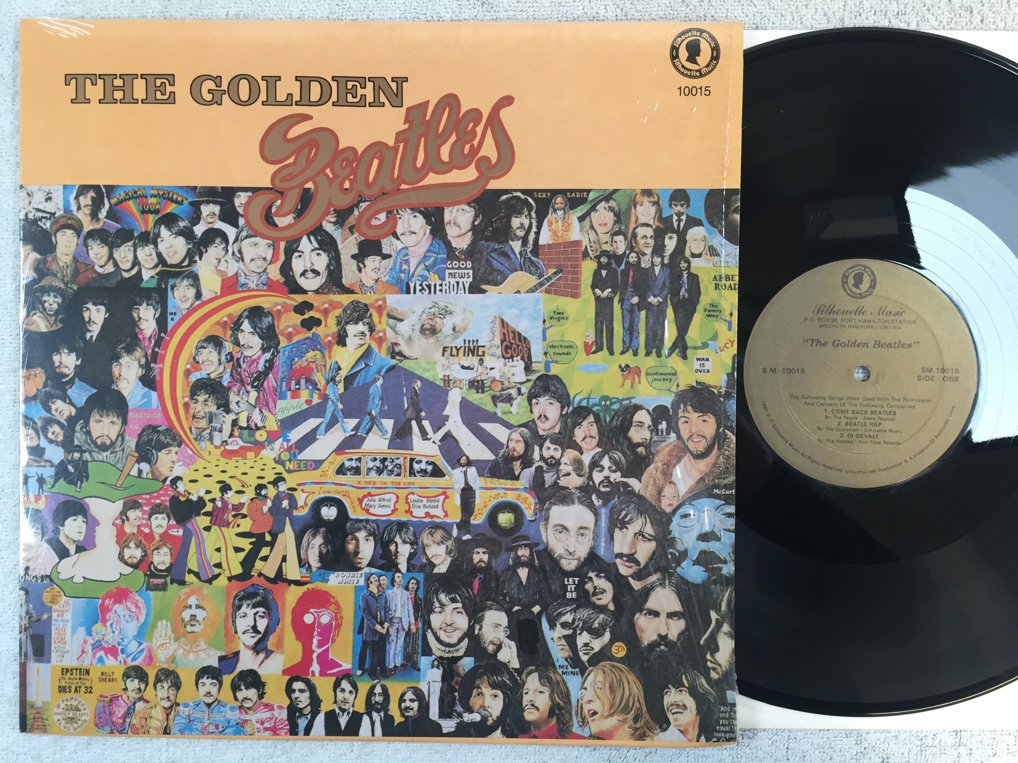 Omslagsbild för skivan THE BEATLES the golden Beatles LP Can SILHOUETTE MUSIC SM-10015