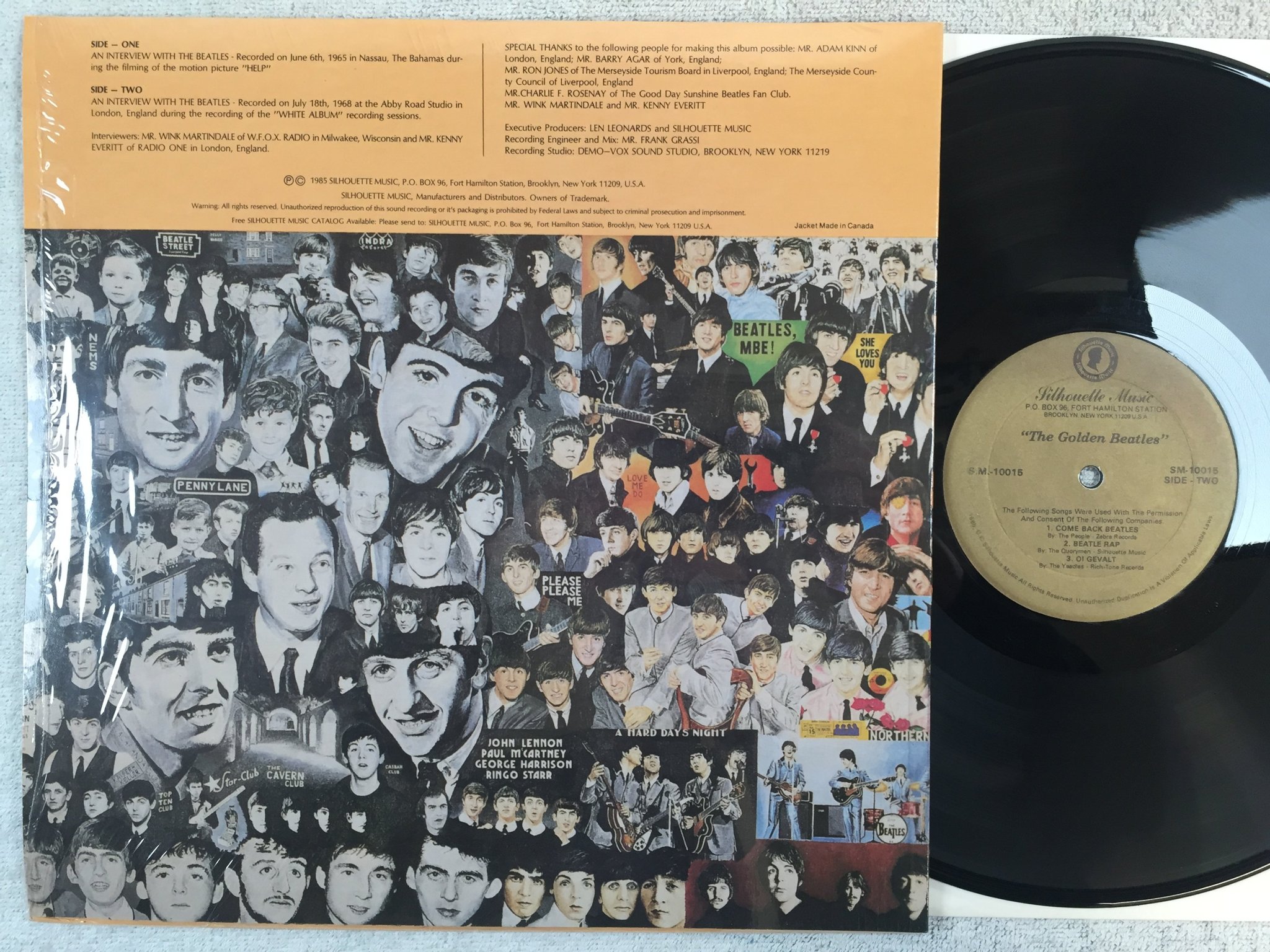 Omslagsbild för skivan THE BEATLES the golden Beatles LP Can SILHOUETTE MUSIC SM-10015