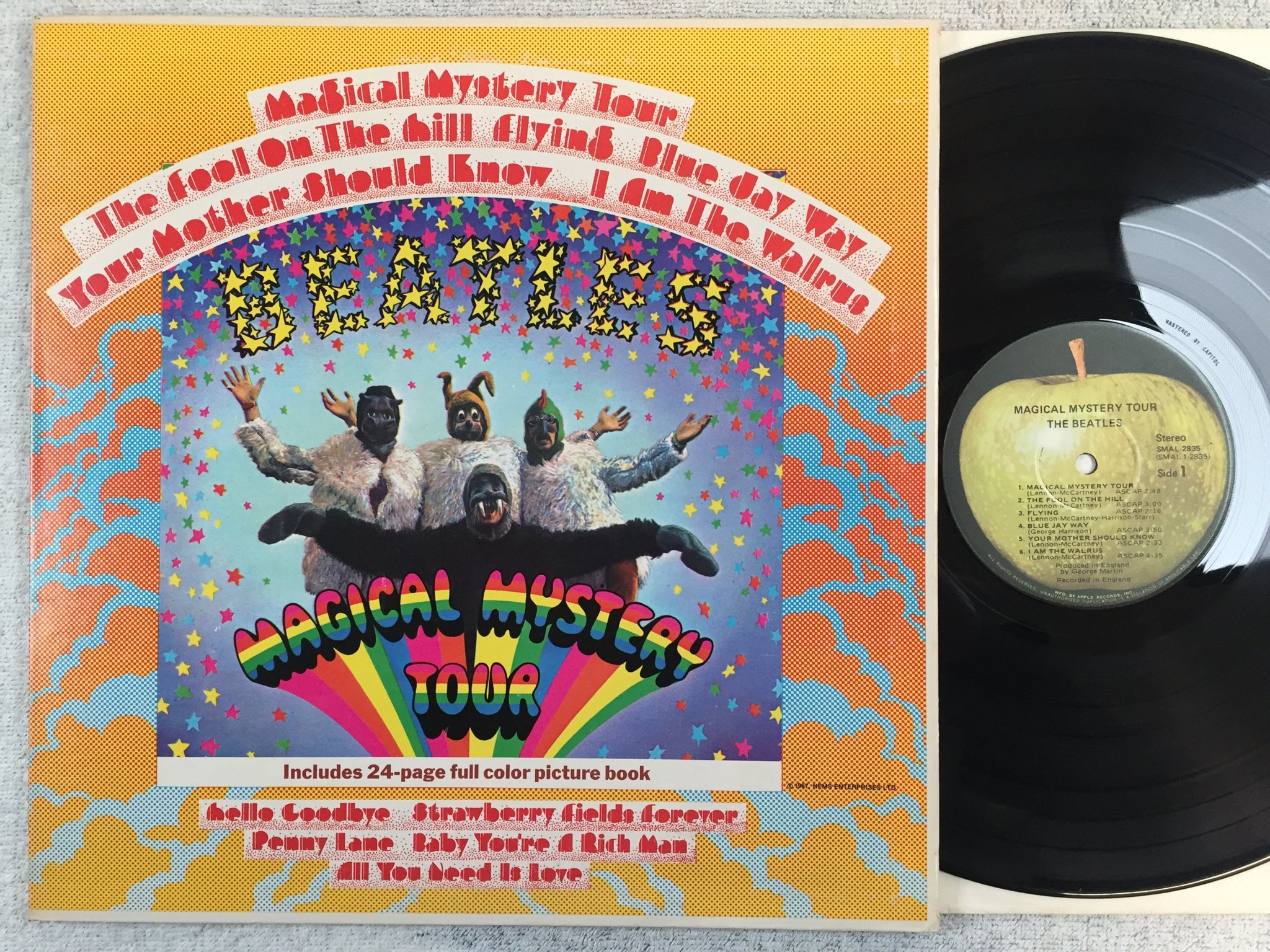 Omslagsbild för skivan THE BEATLES magical mystery tour LP US APPLE SMAL-2835
