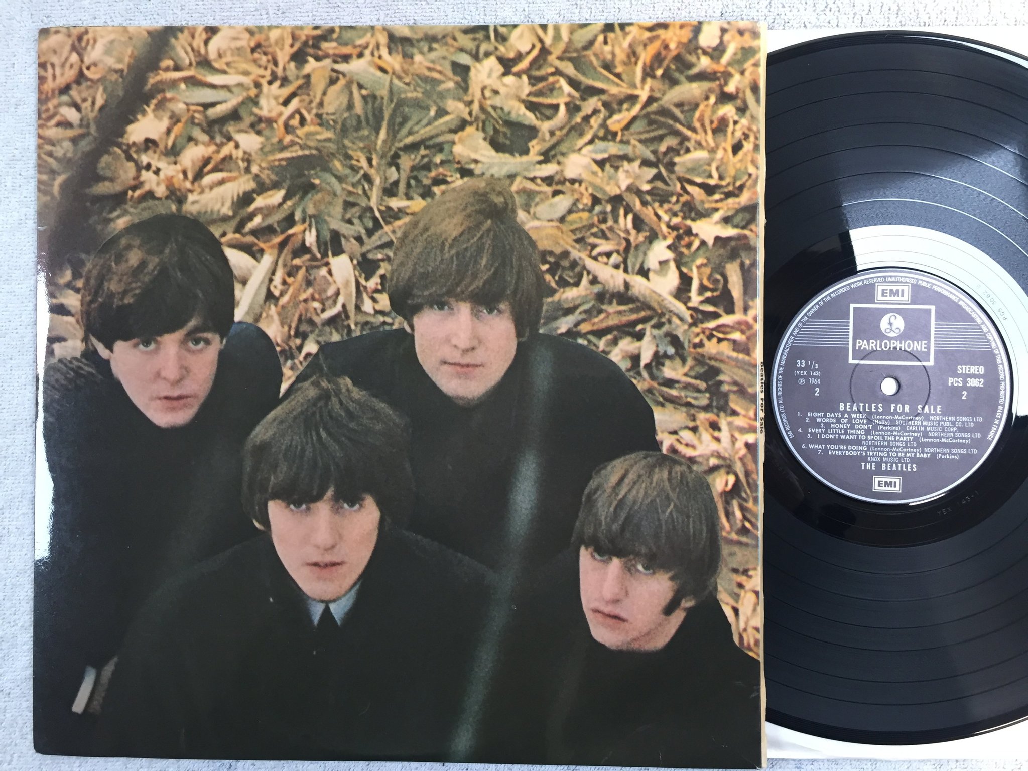Omslagsbild för skivan THE BEATLES for sale LP Fra EMI/PARLOPHONE PCS 3062