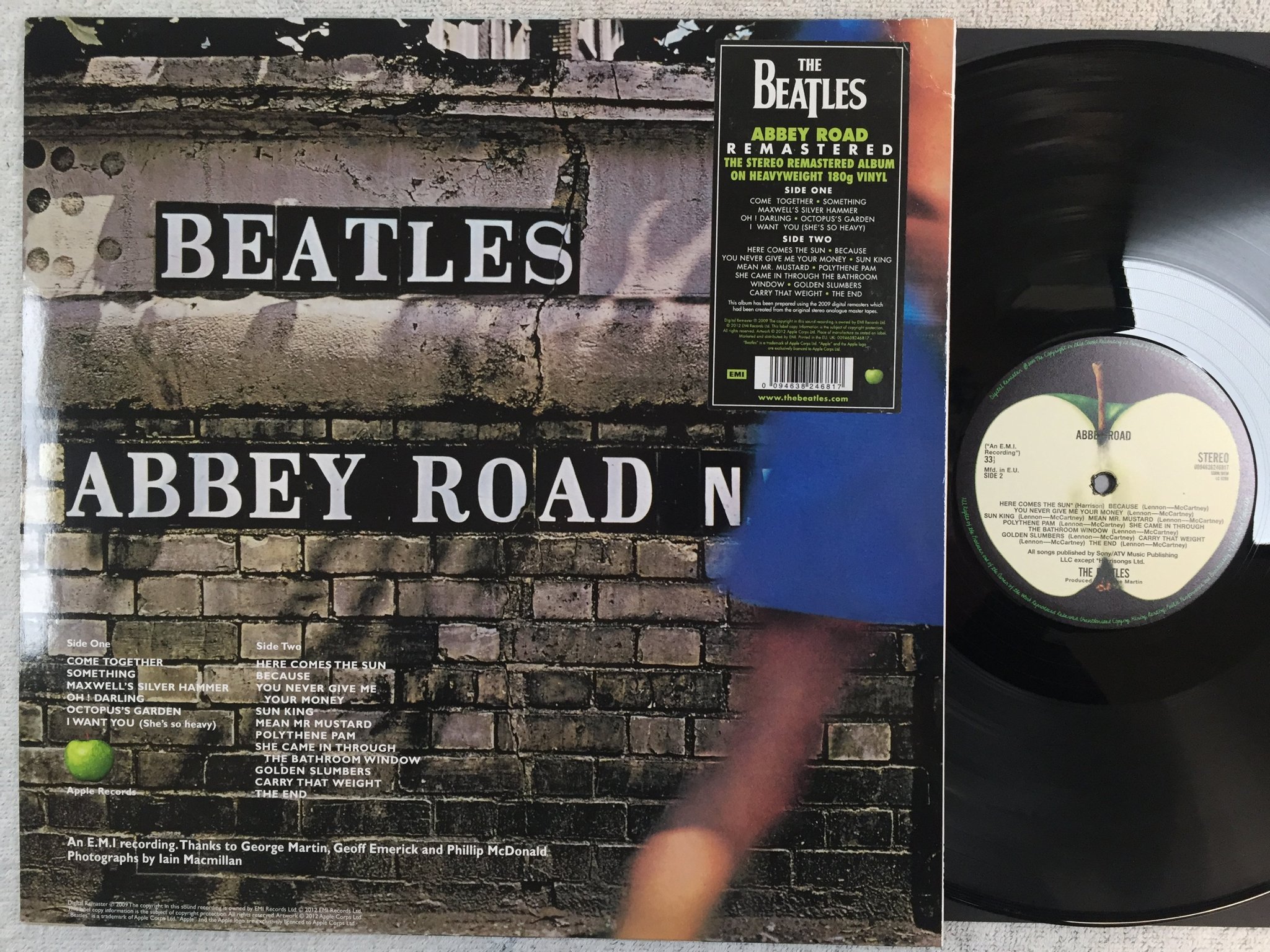 Omslagsbild för skivan THE BEATLES abbey road LP re APPLE 0094638246817