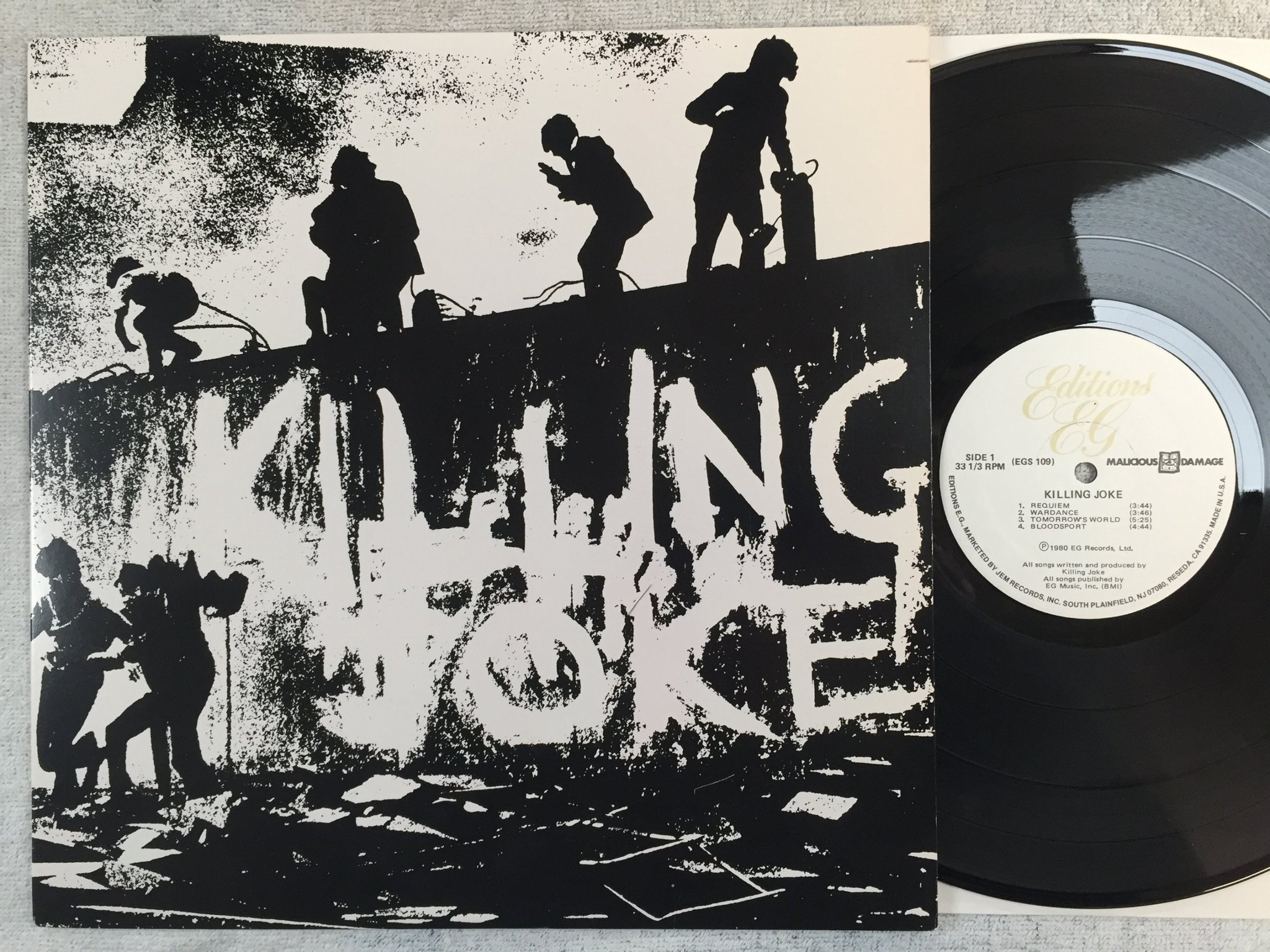 Omslagsbild för skivan KILLING JOKE s/t LP -80 US EDITIONS EG EGS 109 POST-PUNK 