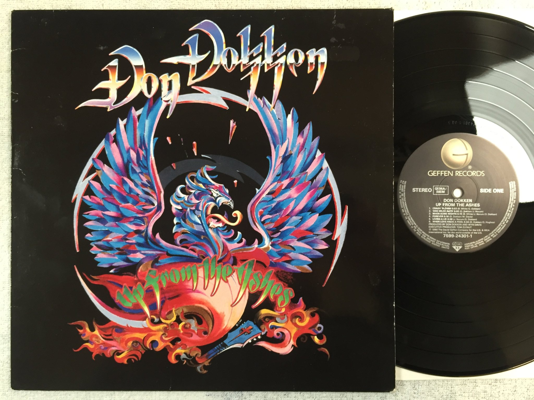 Omslagsbild för skivan DON DOKKEN up from the ashes LP -90 GEFFEN 7599-24301-1
