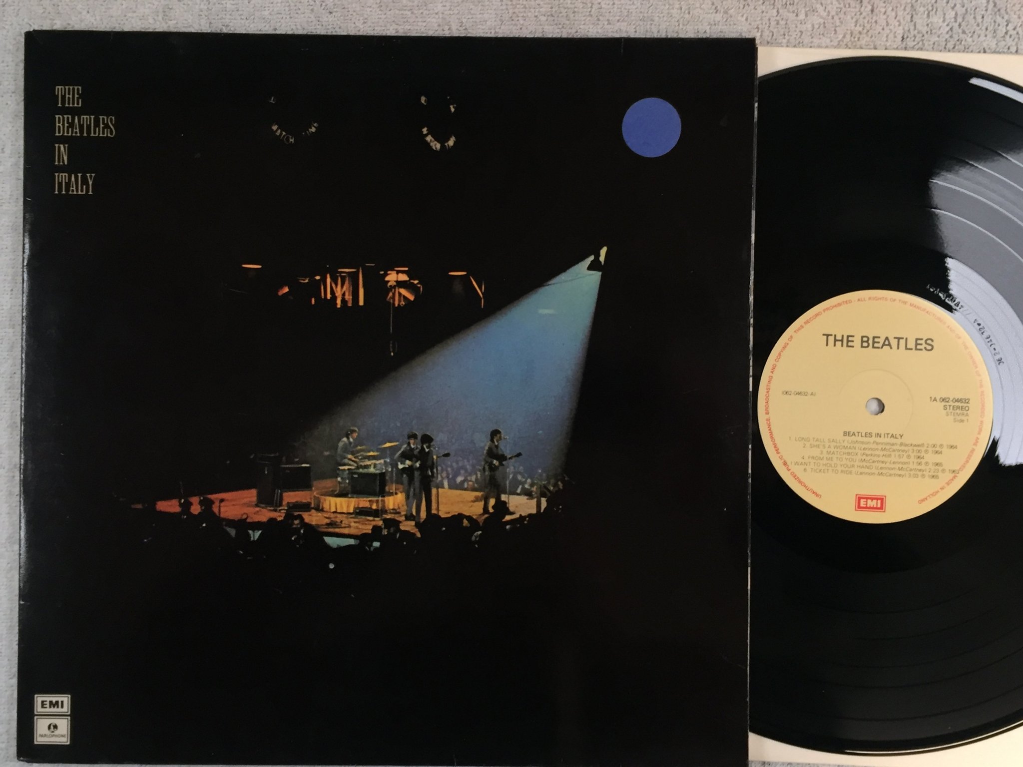 Omslagsbild för skivan THE BEATLES in Italy LP Hol EMI 1A 062-04632