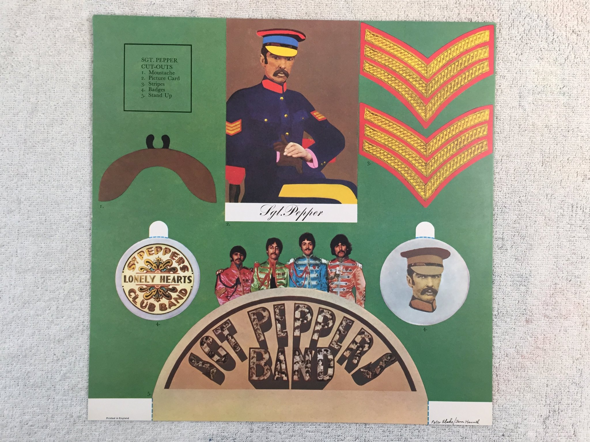 Omslagsbild för skivan THE BEATLES Sgt Peppers lonely... LP -67 UK PARLOPHONE PCS 7027