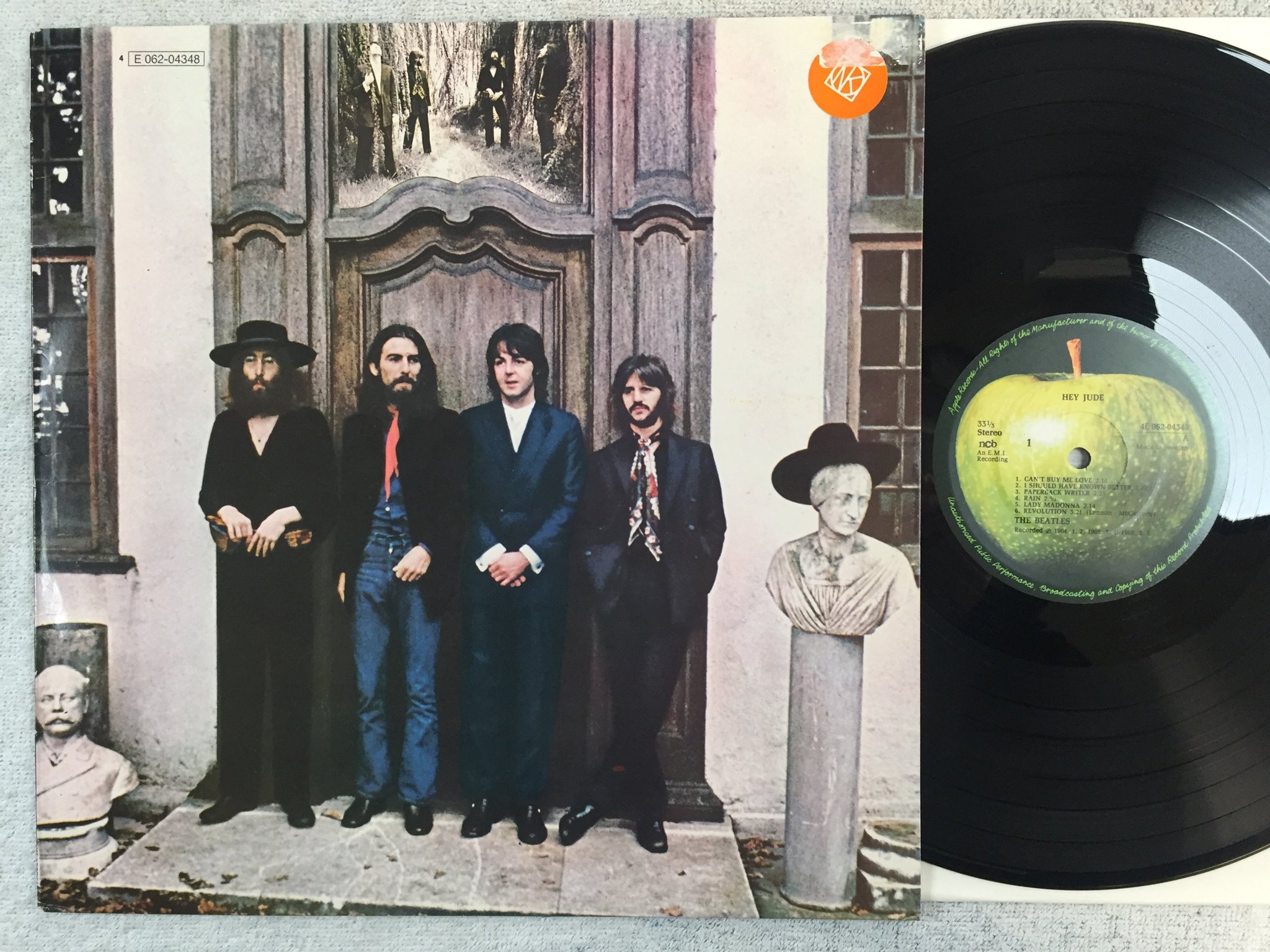 Omslagsbild för skivan THE BEATLES hey jude LP ncb  APPLE 4E 062-04348