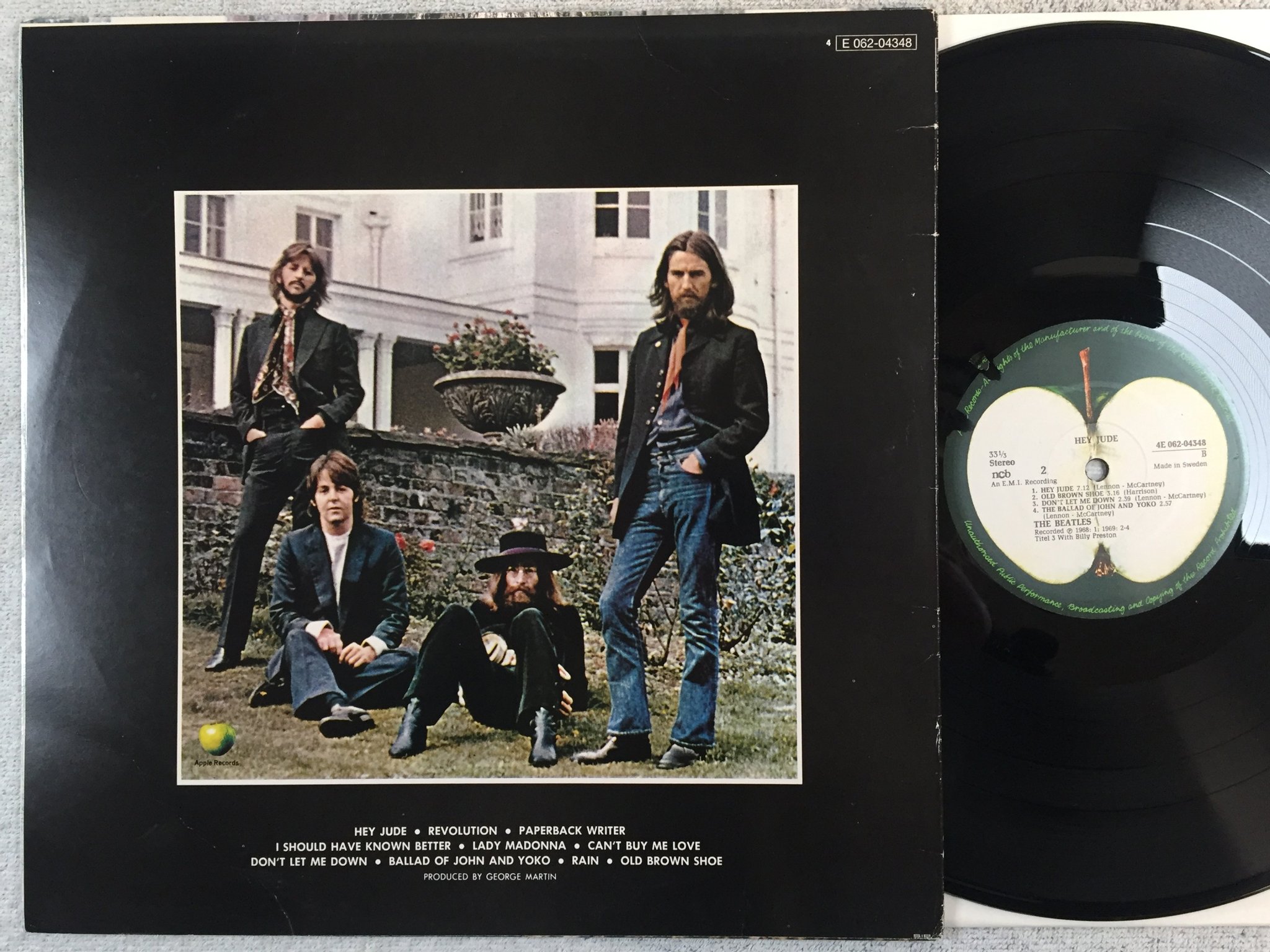 Omslagsbild för skivan THE BEATLES hey jude LP ncb  APPLE 4E 062-04348