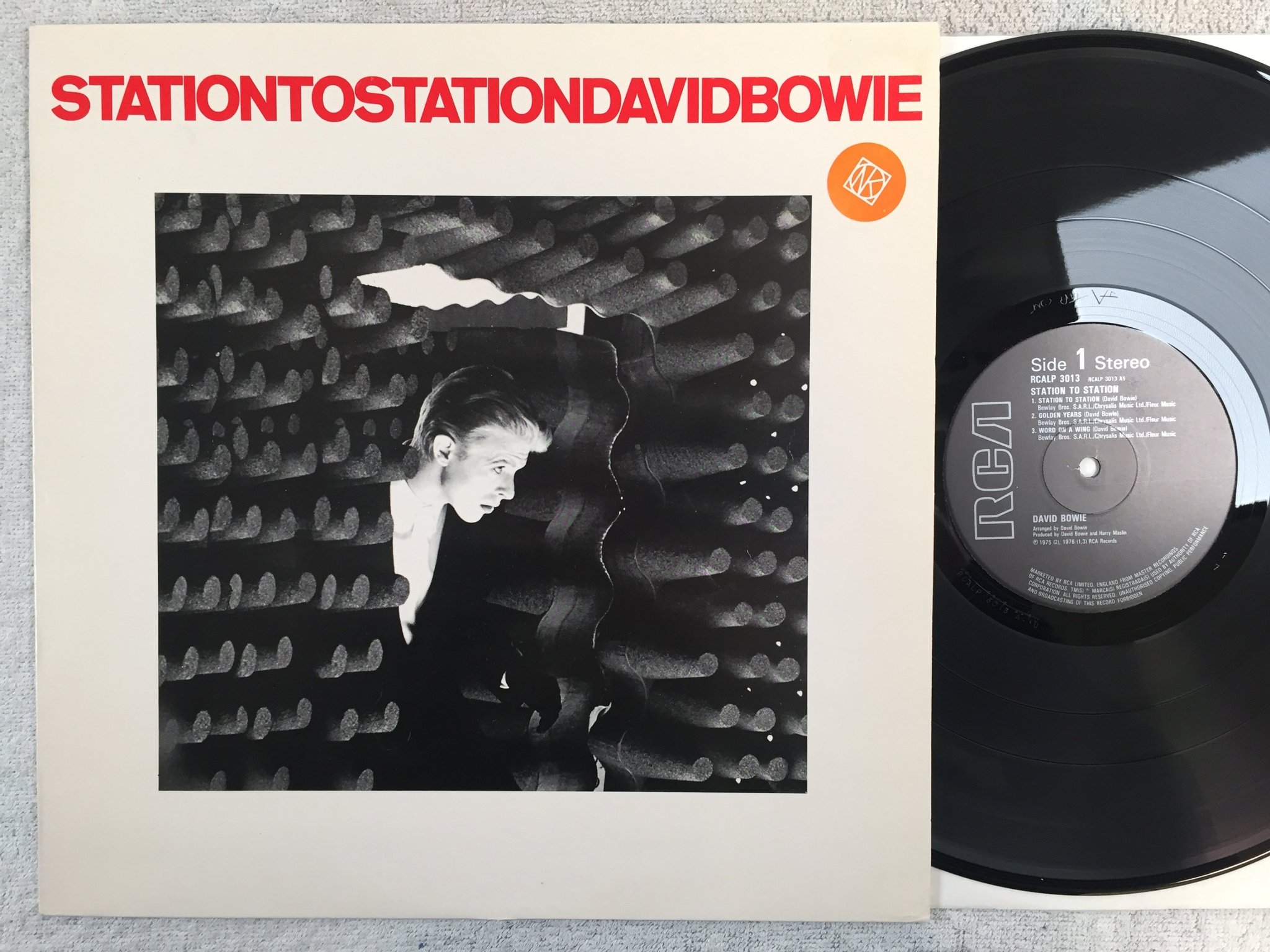 Omslagsbild för skivan DAVID BOWIE station to station LP UK RCA RCALP 3013