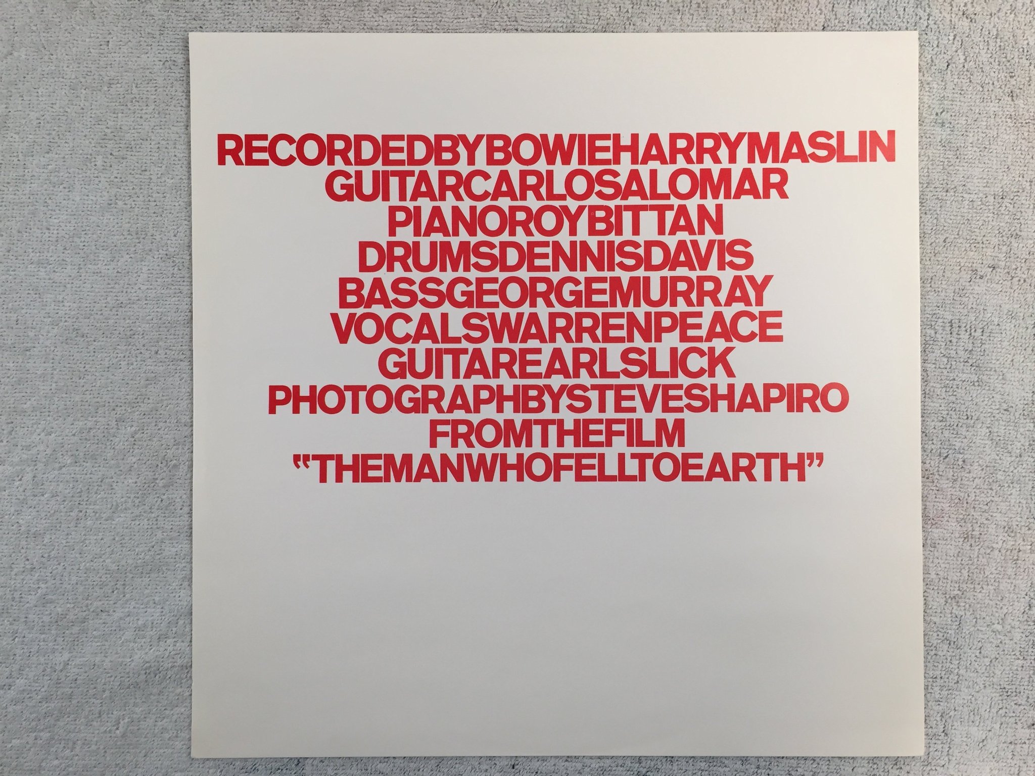 Omslagsbild för skivan DAVID BOWIE station to station LP UK RCA RCALP 3013