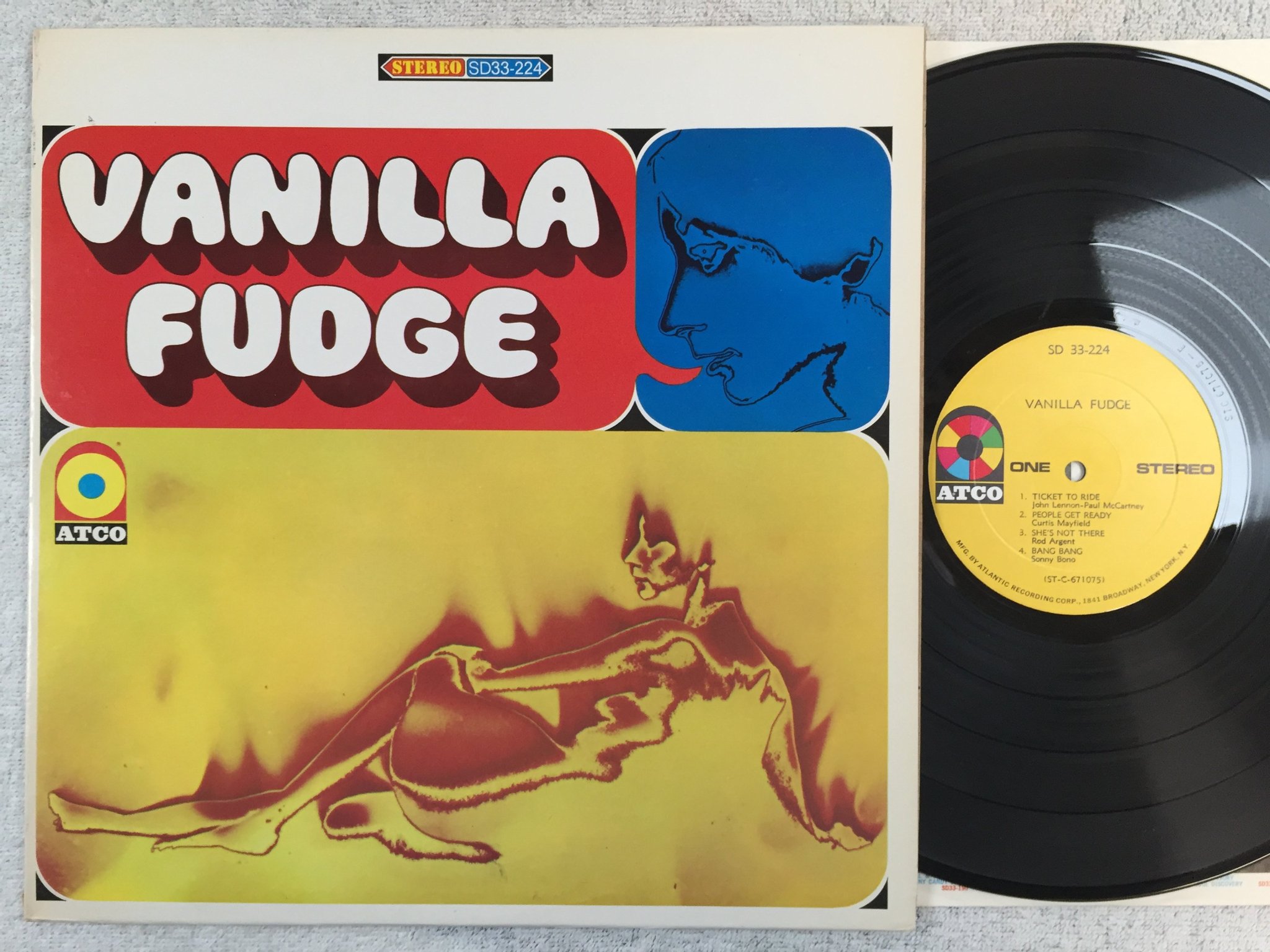 Omslagsbild för skivan VANILLA FUDGE s/t LP -67 US ATCO SD 33-224