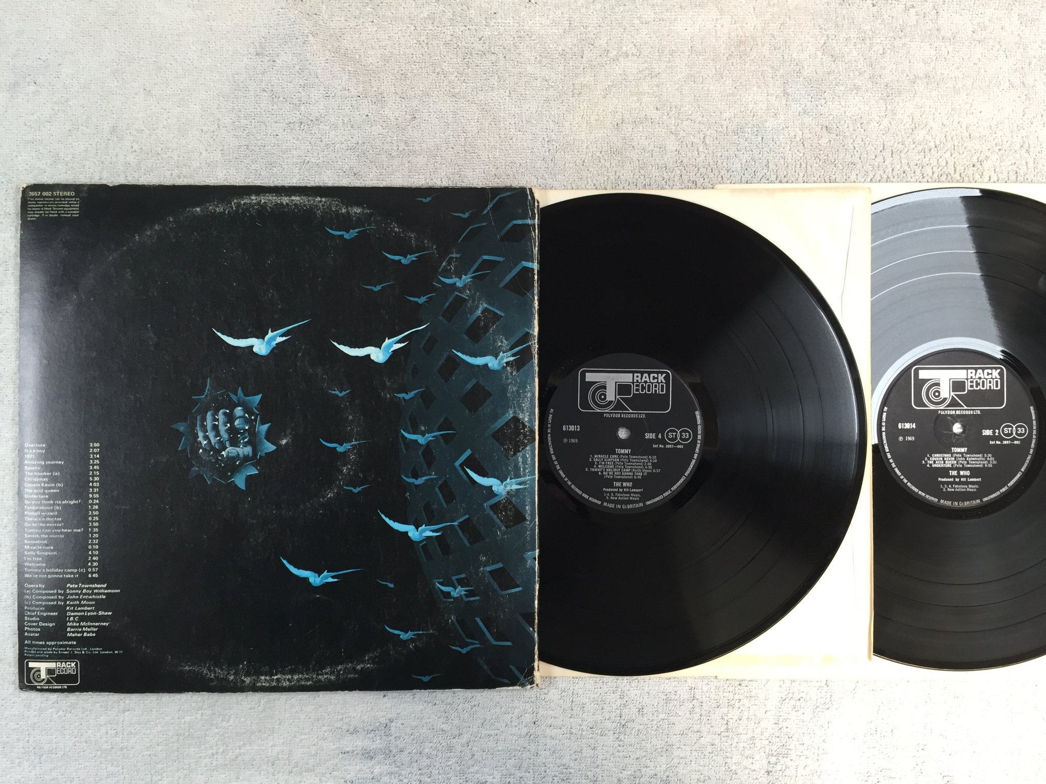 Omslagsbild för skivan THE WHO Tommy 2xLP -69 UK TRACK 613013 