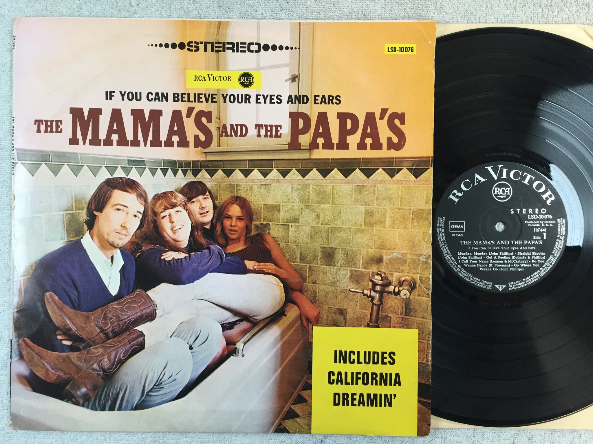 Omslagsbild för skivan THE MAMAS & THE PAPAS if you can believe... LP -66 Ger RCA LSD 10 076