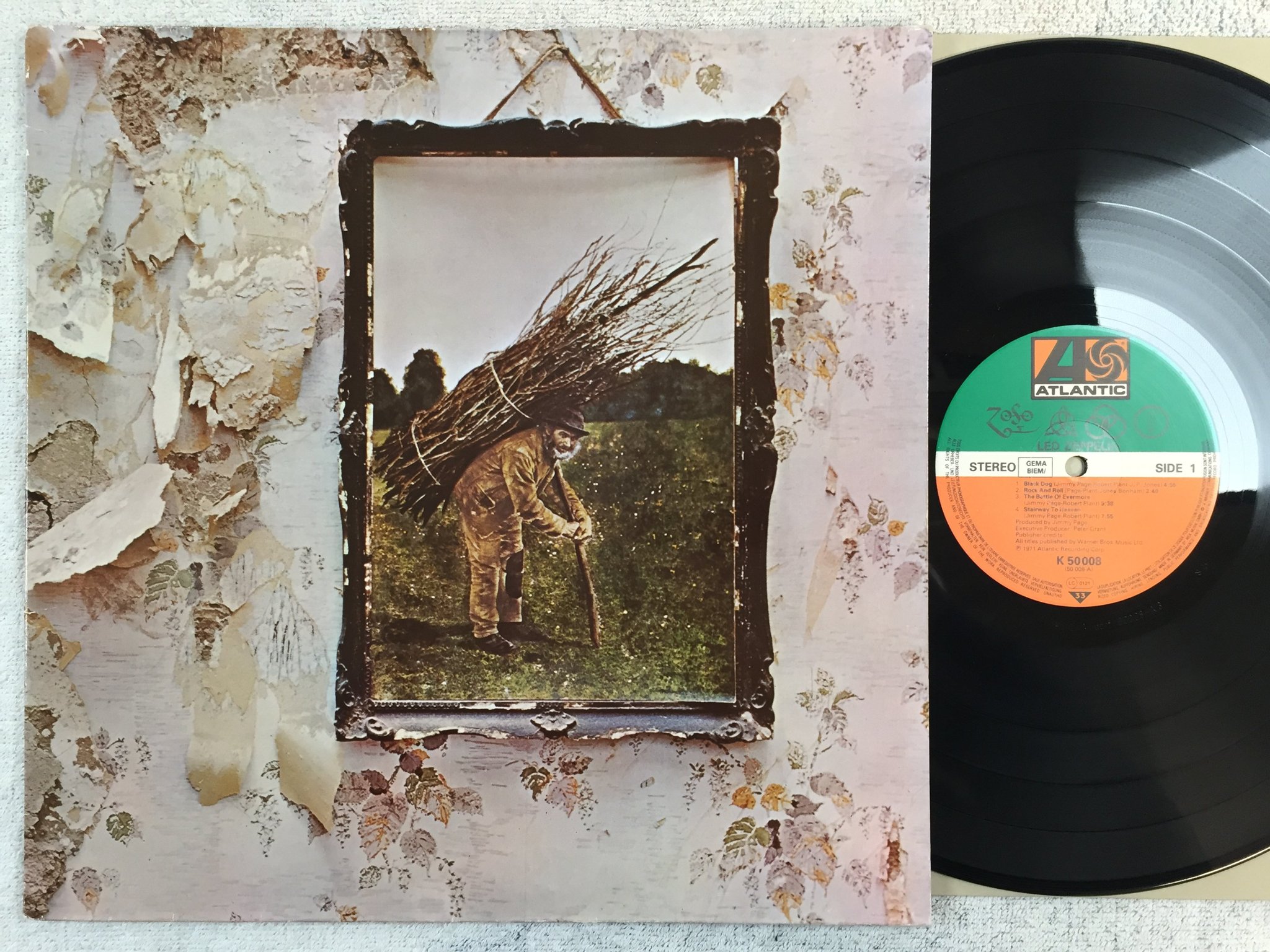 Omslagsbild för skivan LED ZEPPELIN LP re ATLANTIC ATL 50008 "stairway to heaven"