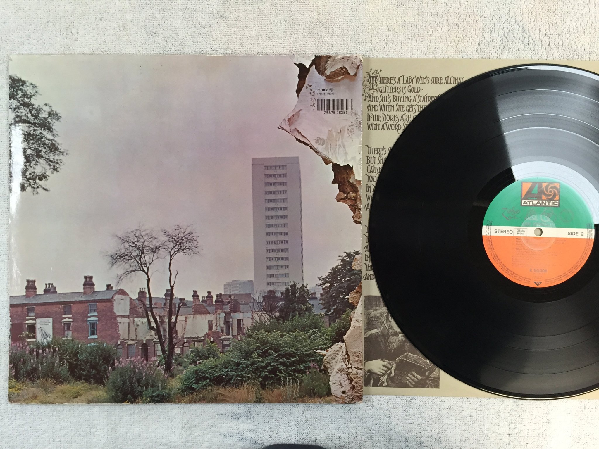 Omslagsbild för skivan LED ZEPPELIN LP re ATLANTIC ATL 50008 "stairway to heaven"