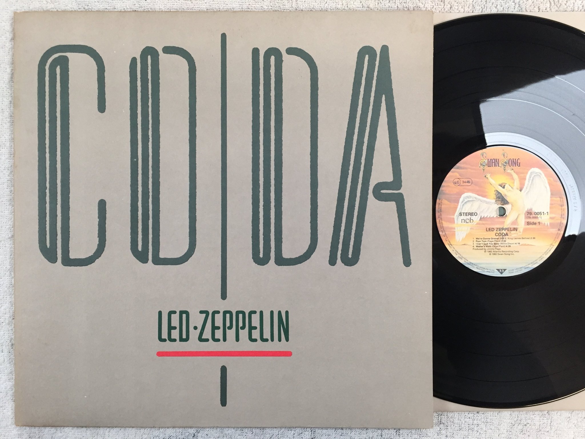 Omslagsbild för skivan LED ZEPPELIN coda LP re NCB ATLANTIC 79 0051-1