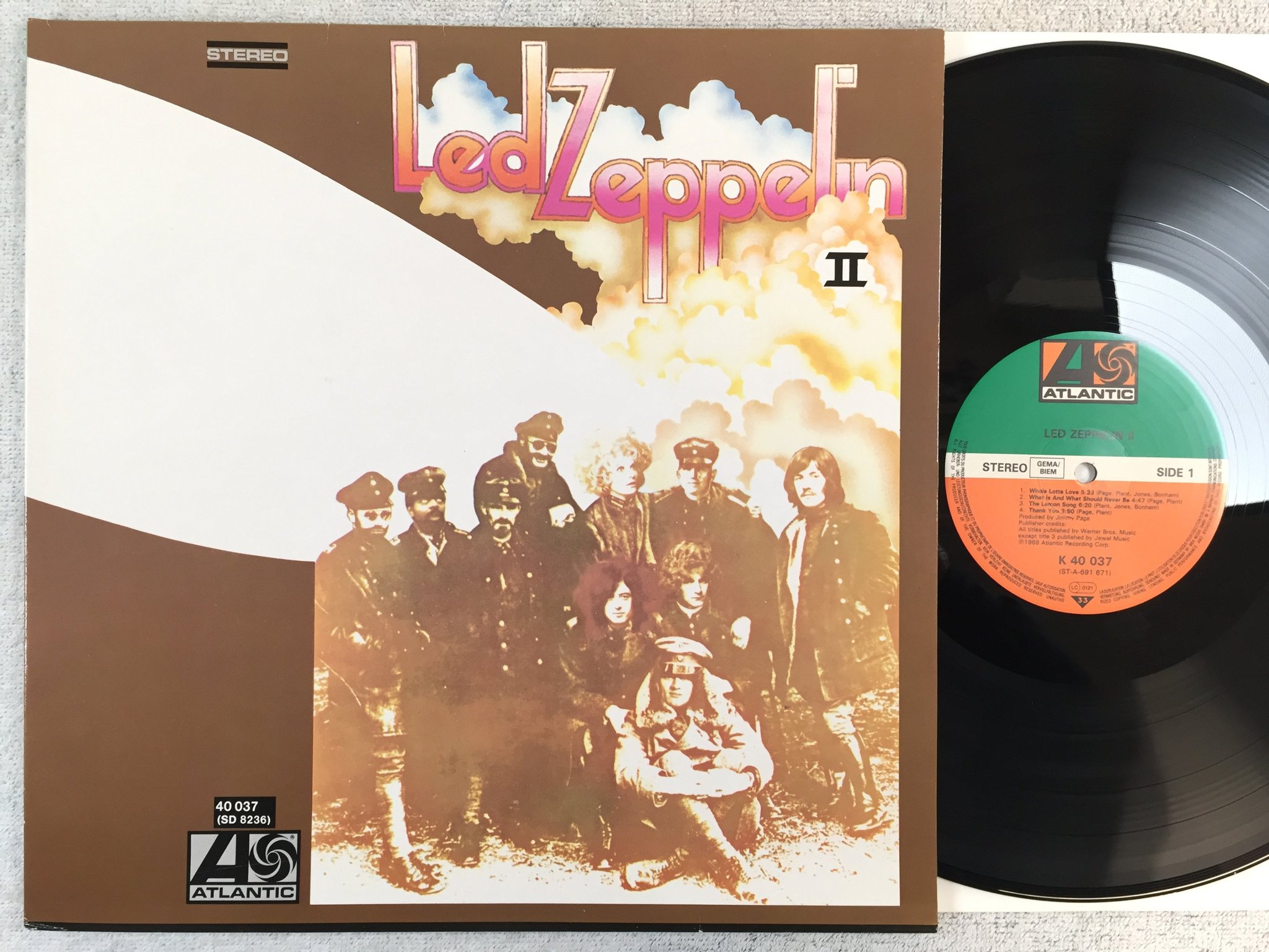Omslagsbild för skivan LED ZEPPELIN II LP re Ger ATLANTIC K 40 037