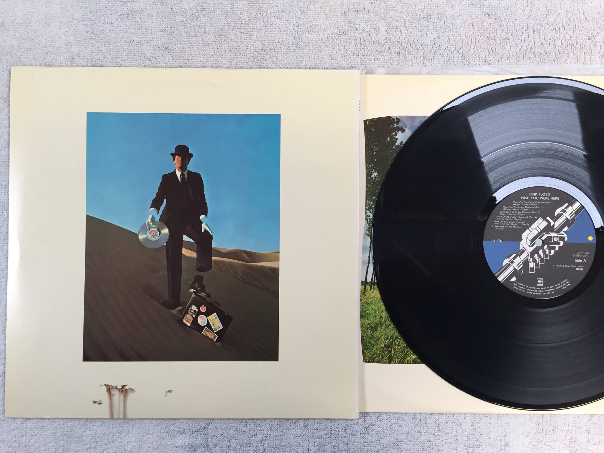 Omslagsbild för skivan PINK FLOYD wish you were here LP Japan CBS / SONY 25AP 1258 mega rare!!!