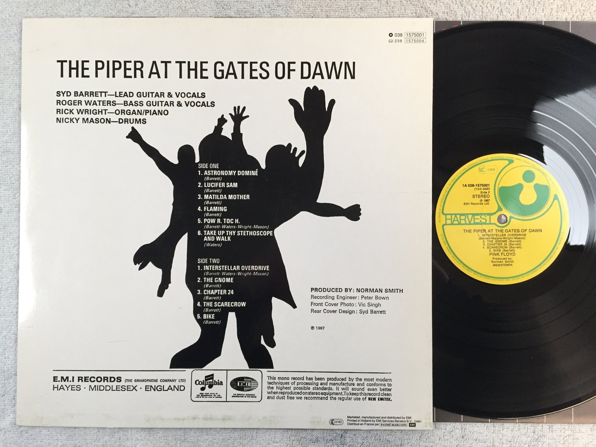 Omslagsbild för skivan PINK FLOYD the piper at the gates of dawn LP re ECC HARVEST 1A 038-1575001