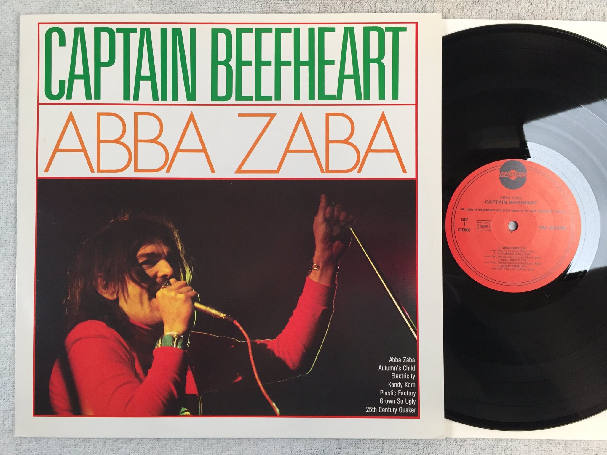 Omslagsbild för skivan CAPTAIN BEEFHEART abba zaba LP Fra MASTERS MA 0015784