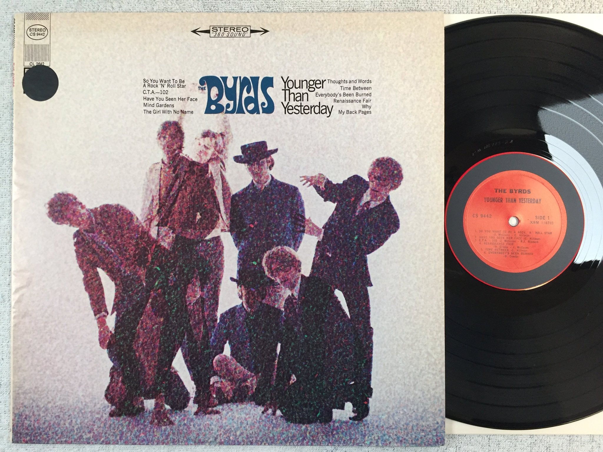 Omslagsbild för skivan THE BYRDS younger than yesterday LP US COLUMBIA CS 9442