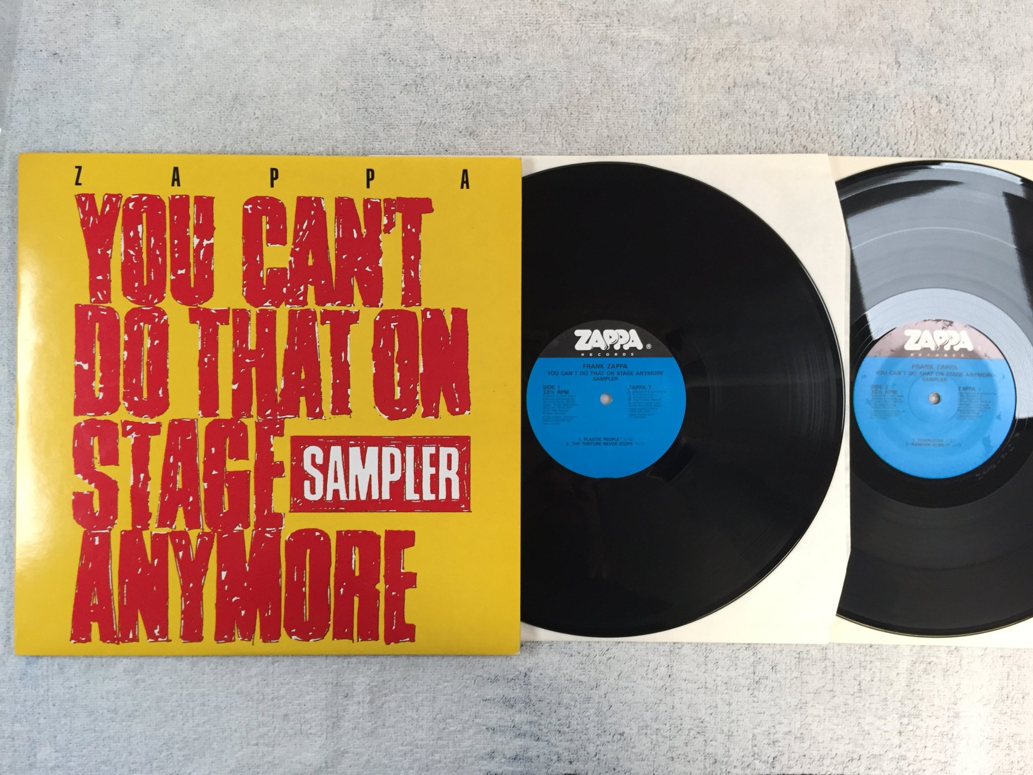 Omslagsbild för skivan FRANK ZAPPA you can't do that on stage anymore sampler 2xLP -88 ZAPPA-7 