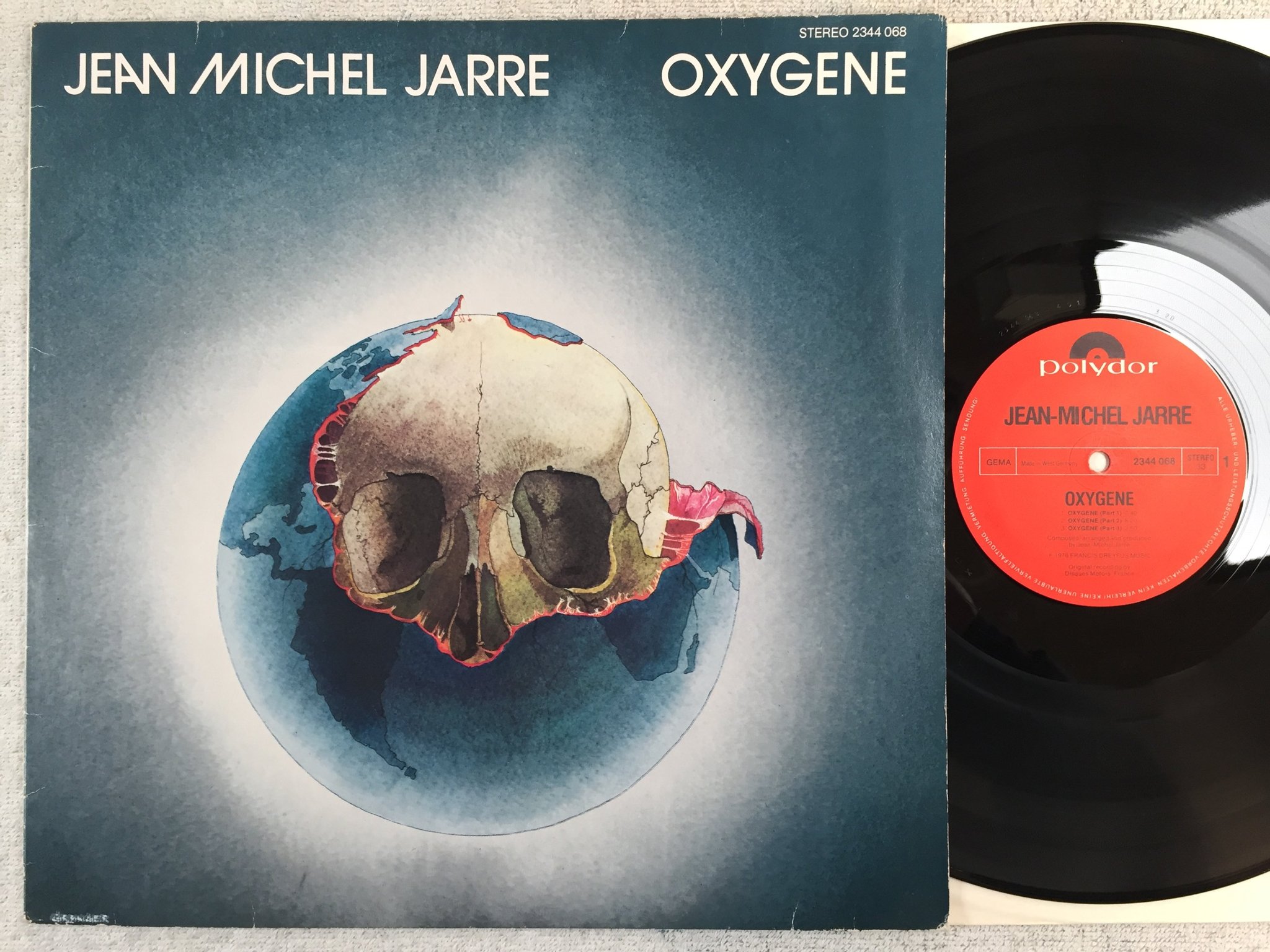 Omslagsbild för skivan JEAN-MICHEL JARRE oxygene LP -76 Ger POLYDOR 2344 068