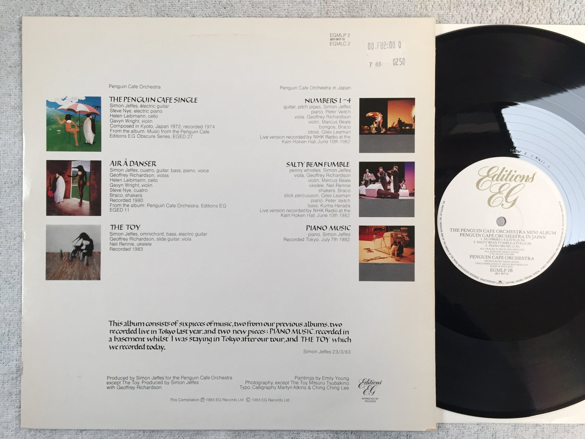 Omslagsbild för skivan PENGUIN CAFE ORCHESTRA mini album LP -83 UK EDITIONS EG EGMLP-2