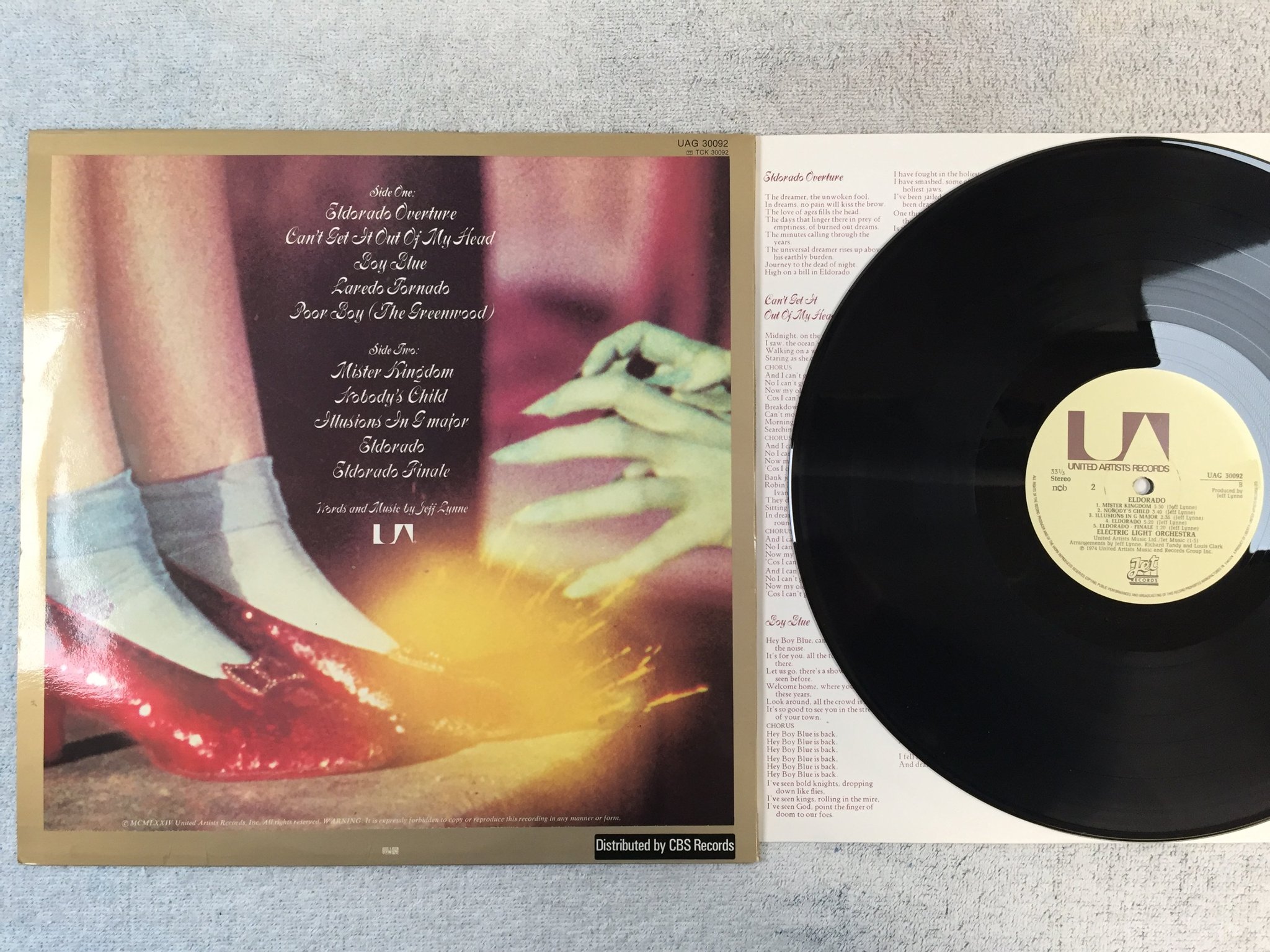 Omslagsbild för skivan ELECTRIC LIGHT ORCHESTRA eldorado LP ncb UNITED ARTISTS UAG 30092