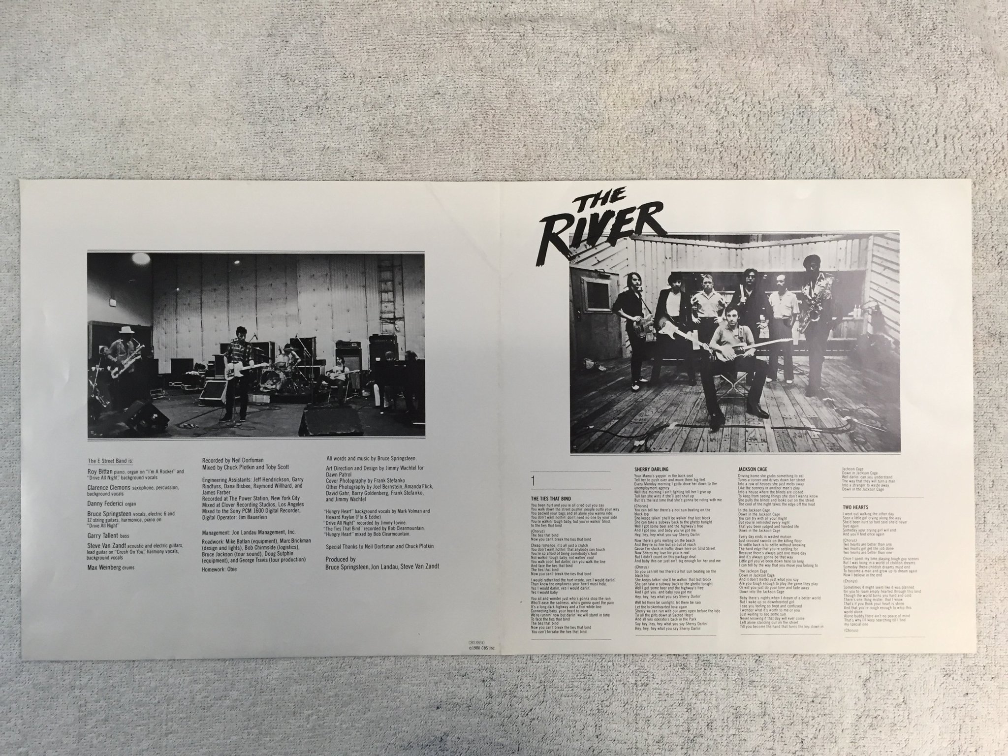 Omslagsbild för skivan BRUCE SPRINGSTEEN the river 2xLP -80 Hol CBS 88510