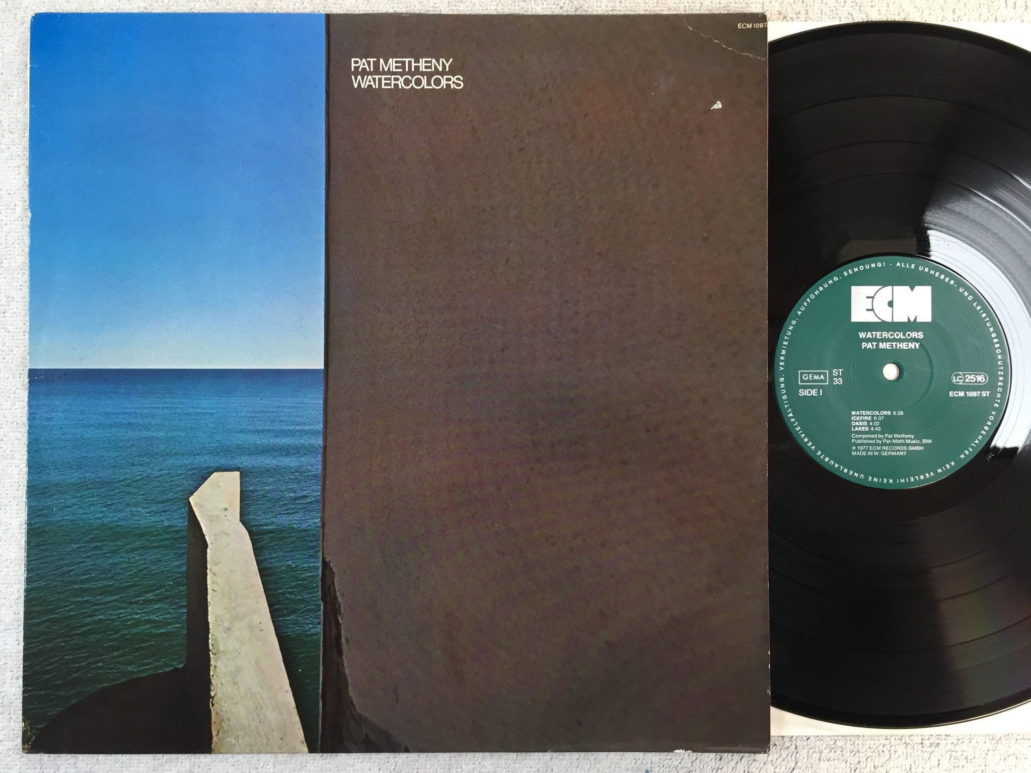 Omslagsbild för skivan PAT METHENY watercolors LP -77 Ger ECM 11097 ST