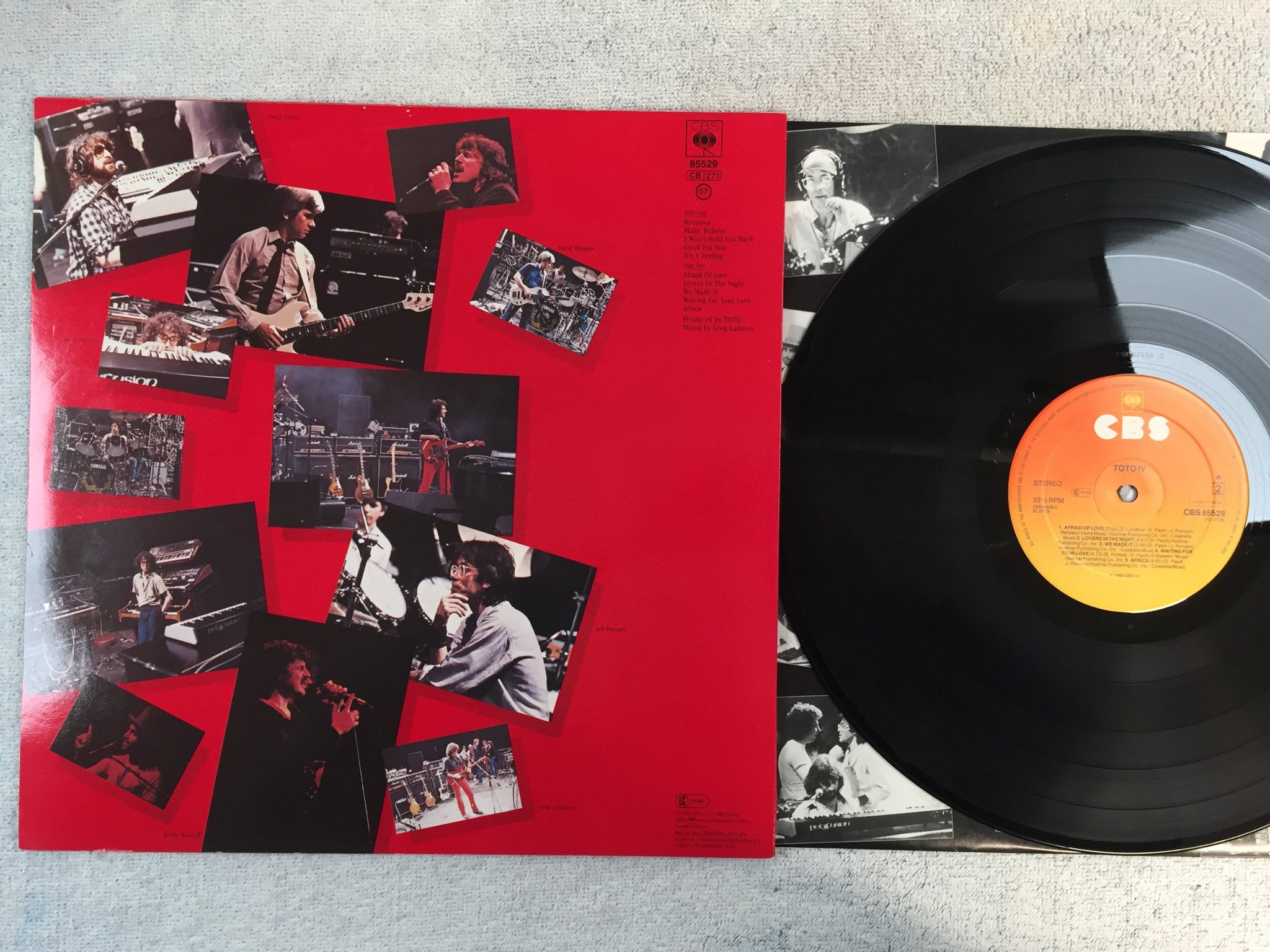 Omslagsbild för skivan TOTO IV LP -82 Ger CBS 85529