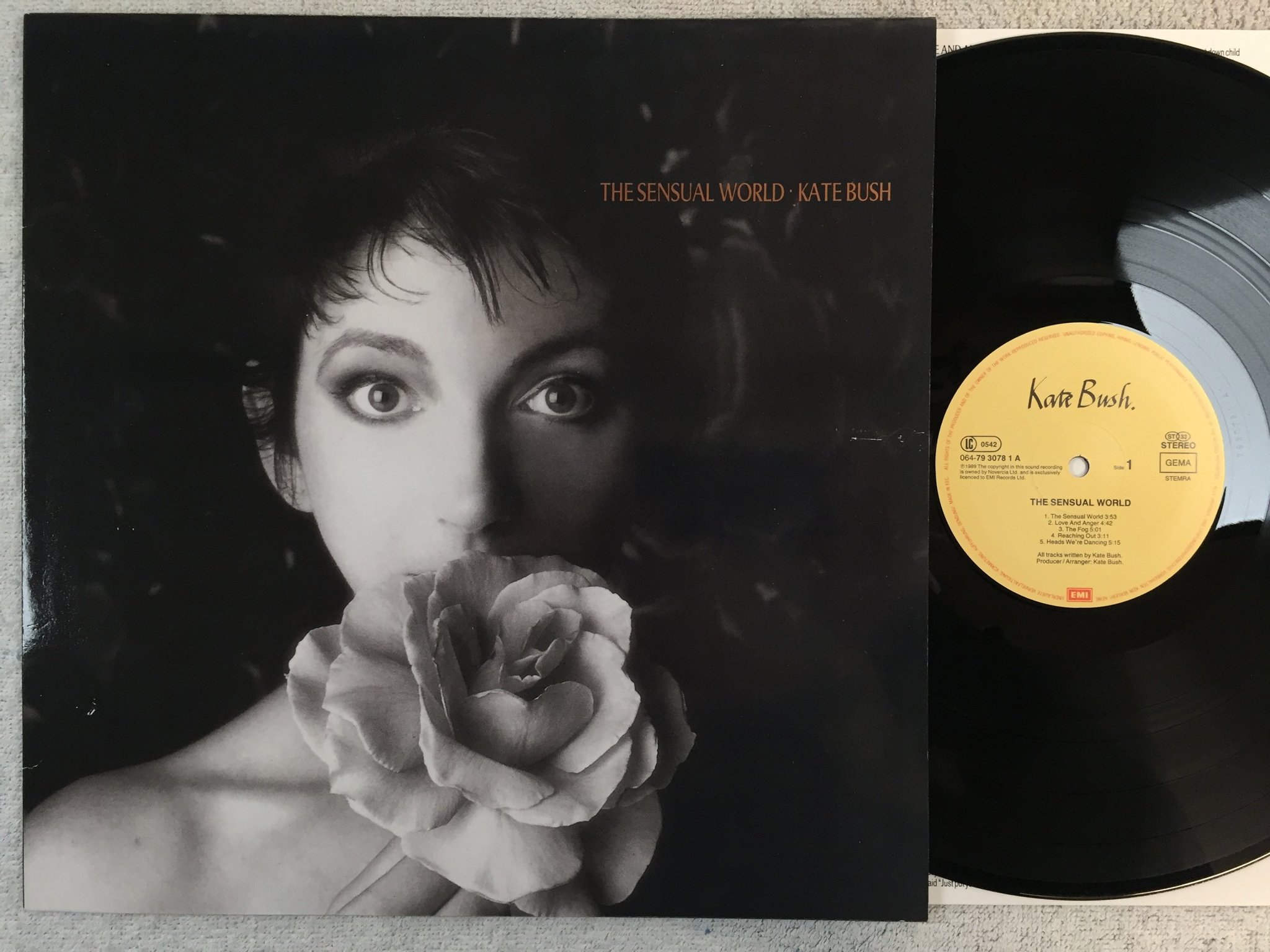 Omslagsbild för skivan KATE BUSH the sensual world LP -89 Ger EMI 064-7930781