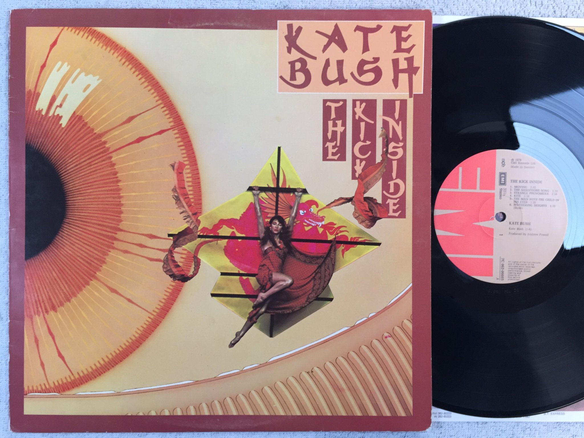Omslagsbild för skivan KATE BUSH the kick inside LP -78 ncb EMI 7C 062-06603
