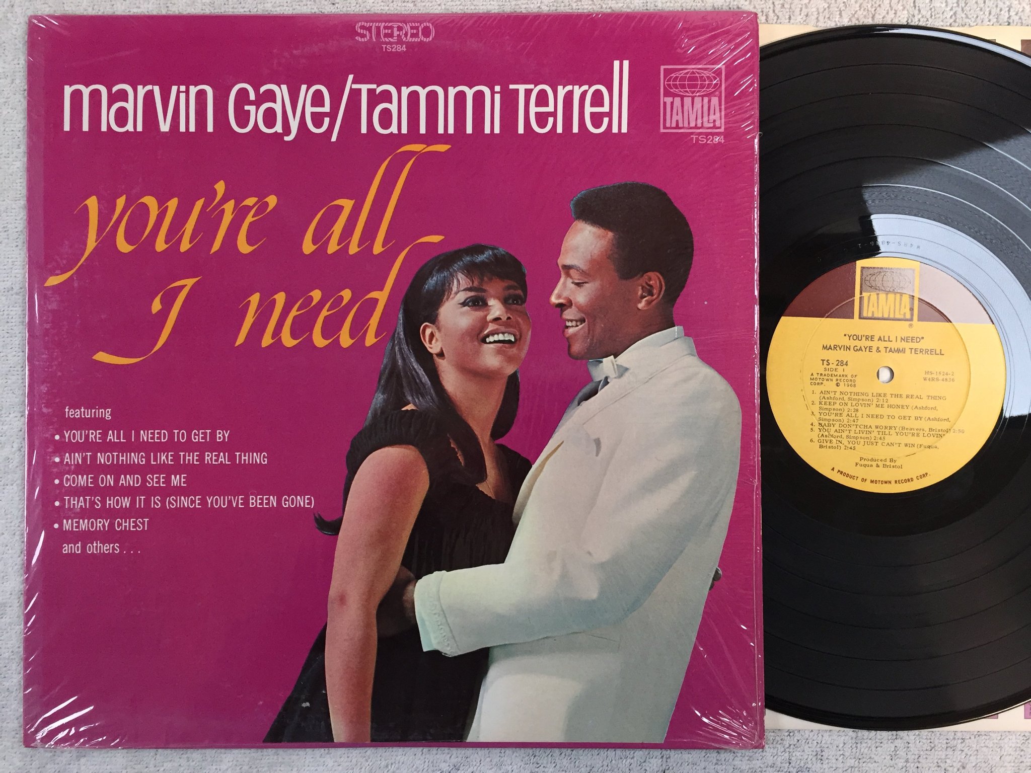Omslagsbild för skivan MARVIN GAYE & TAMMI TERRELL you're all I need LP -68 US TAMLA TS-284 soul