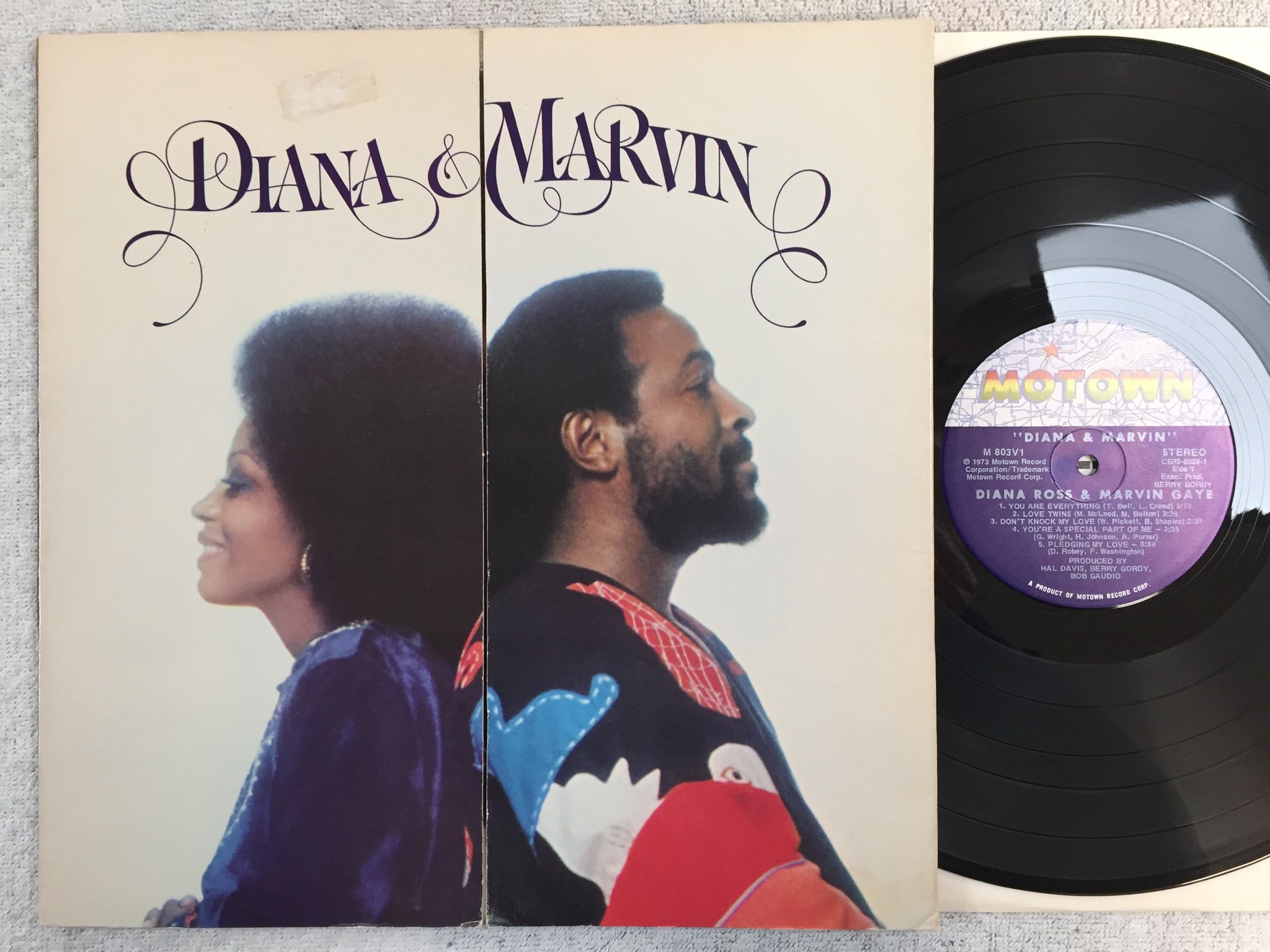 Omslagsbild för skivan DIANA ROSS & MARVIN GAYE s/t LP -73 US MOTOWN M 803V1