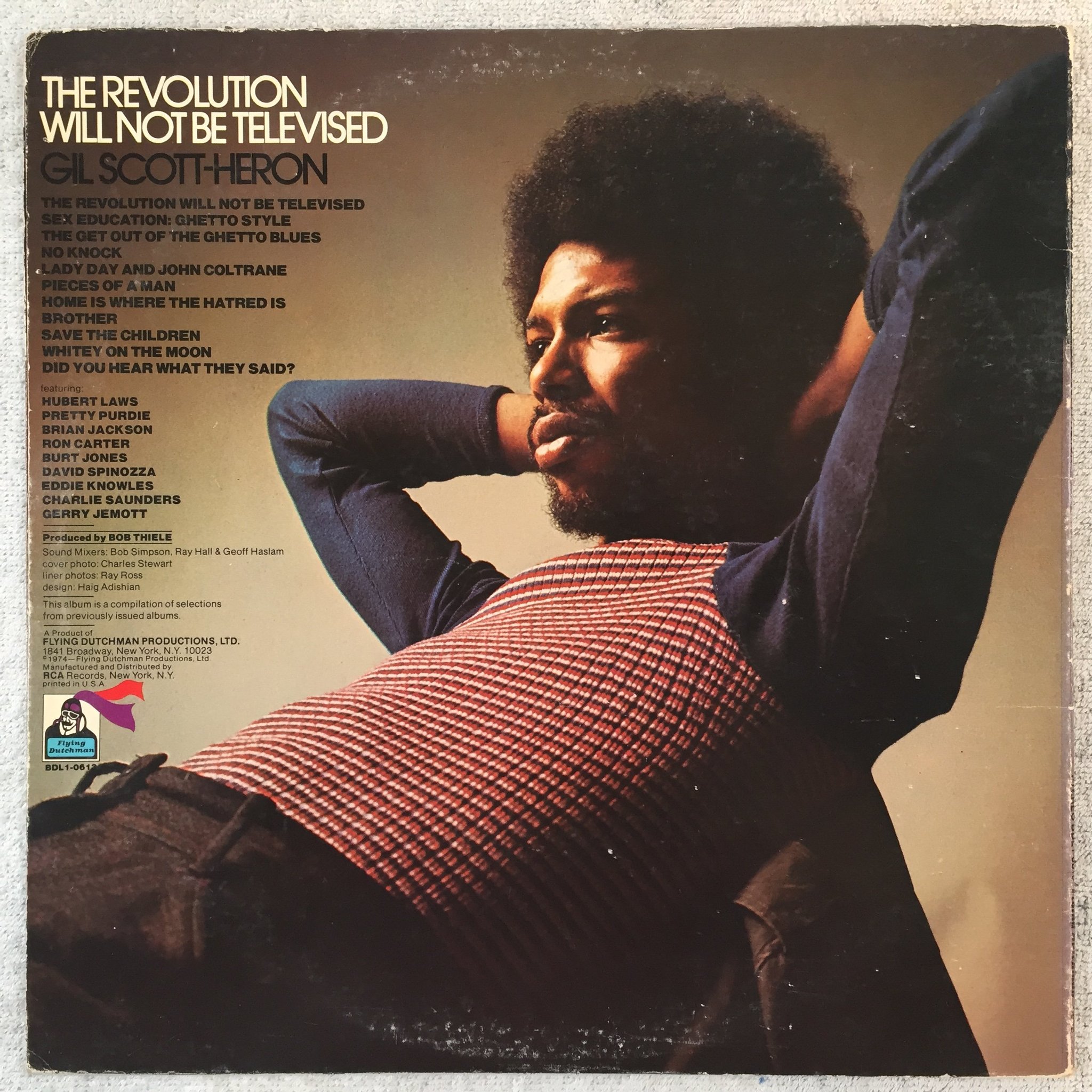 Omslagsbild för skivan GIL SCOTT-HERON the revolution will not be televised LP -74 US Flying Dutchman 