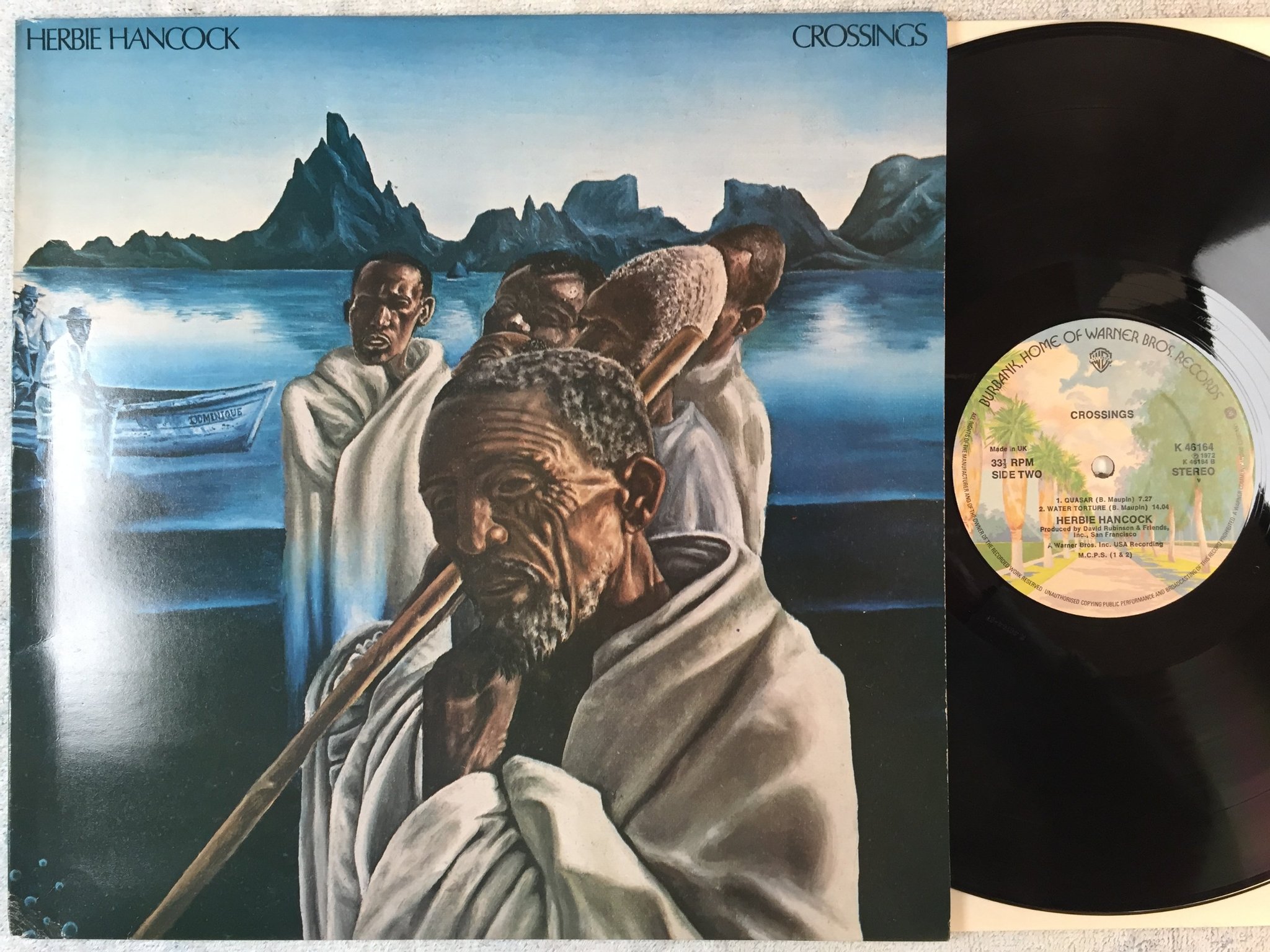 Omslagsbild för skivan HERBIE HANCOCK crossings LP -72 UK WARNER BROS K46164