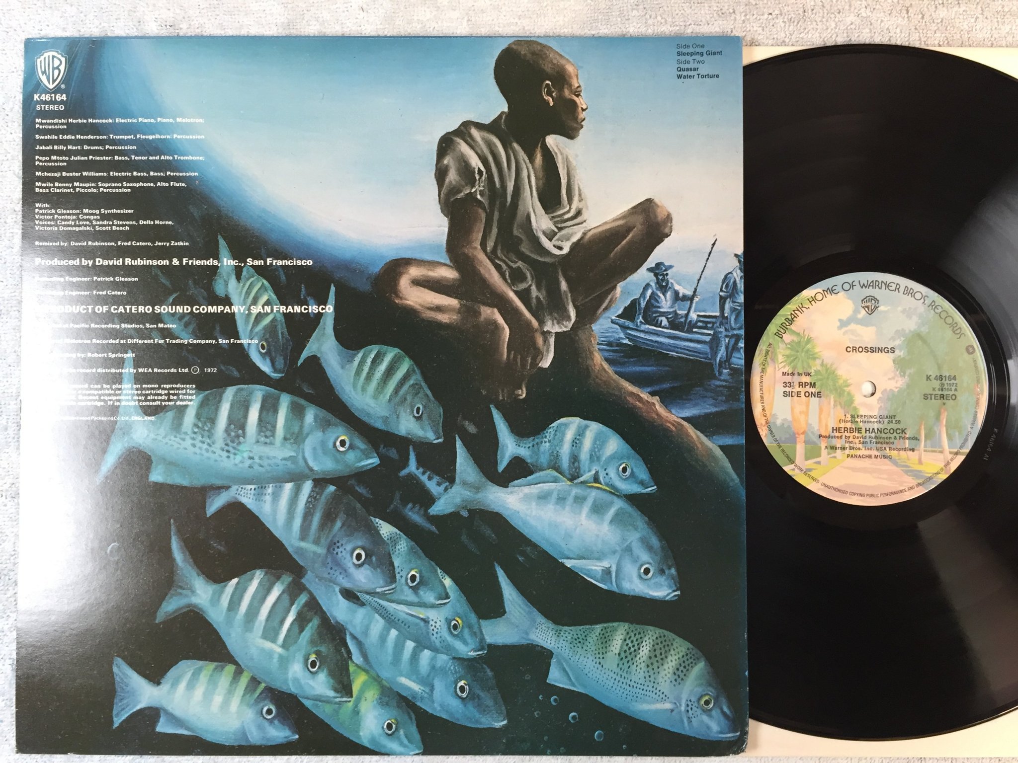 Omslagsbild för skivan HERBIE HANCOCK crossings LP -72 UK WARNER BROS K46164