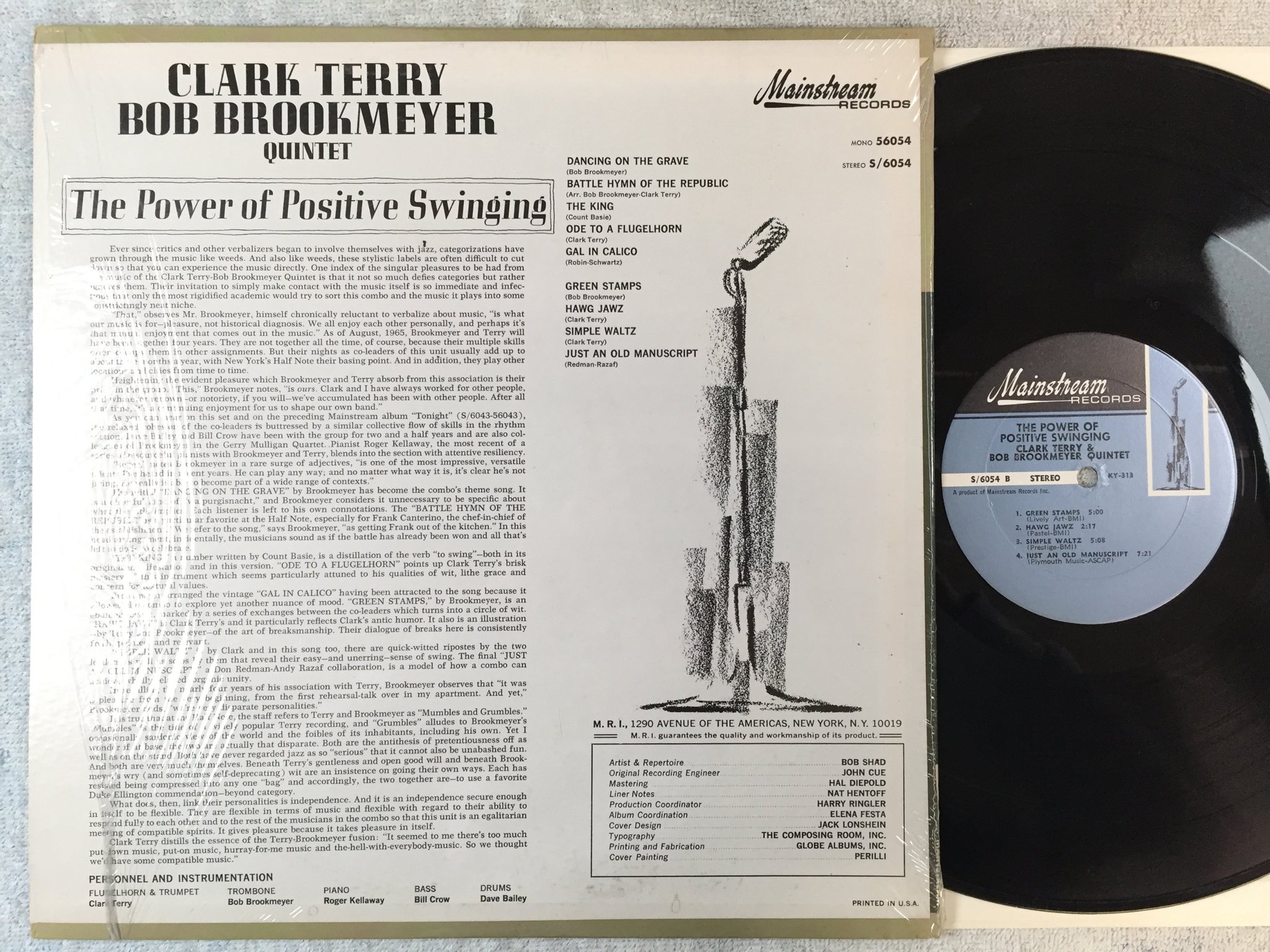 Omslagsbild för skivan CLARK TERRY  & THE BOB BROOKMEYER QUINTET LP US MAINSTREAM S/6054