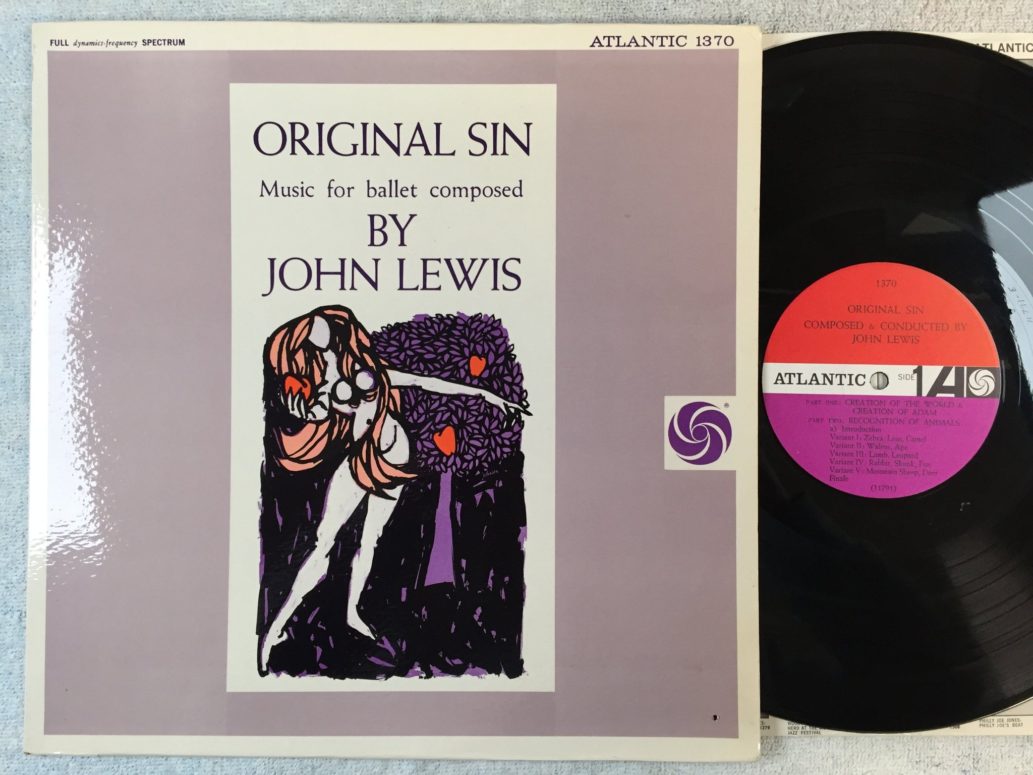 Omslagsbild för skivan JOHN LEWIS original sin LP US ATLANTIC 1370