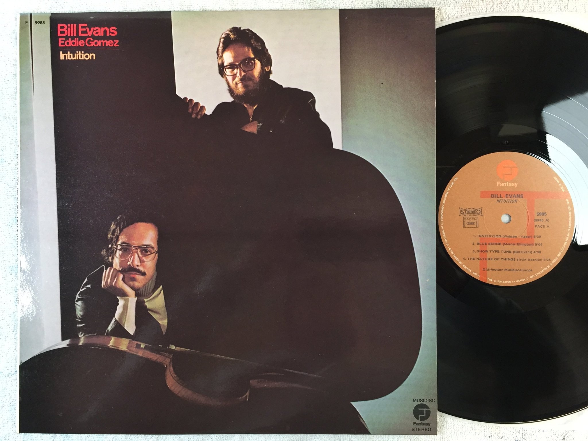 Omslagsbild för skivan BILL EVANS intuition LP -74 Fra FANTASY 5985