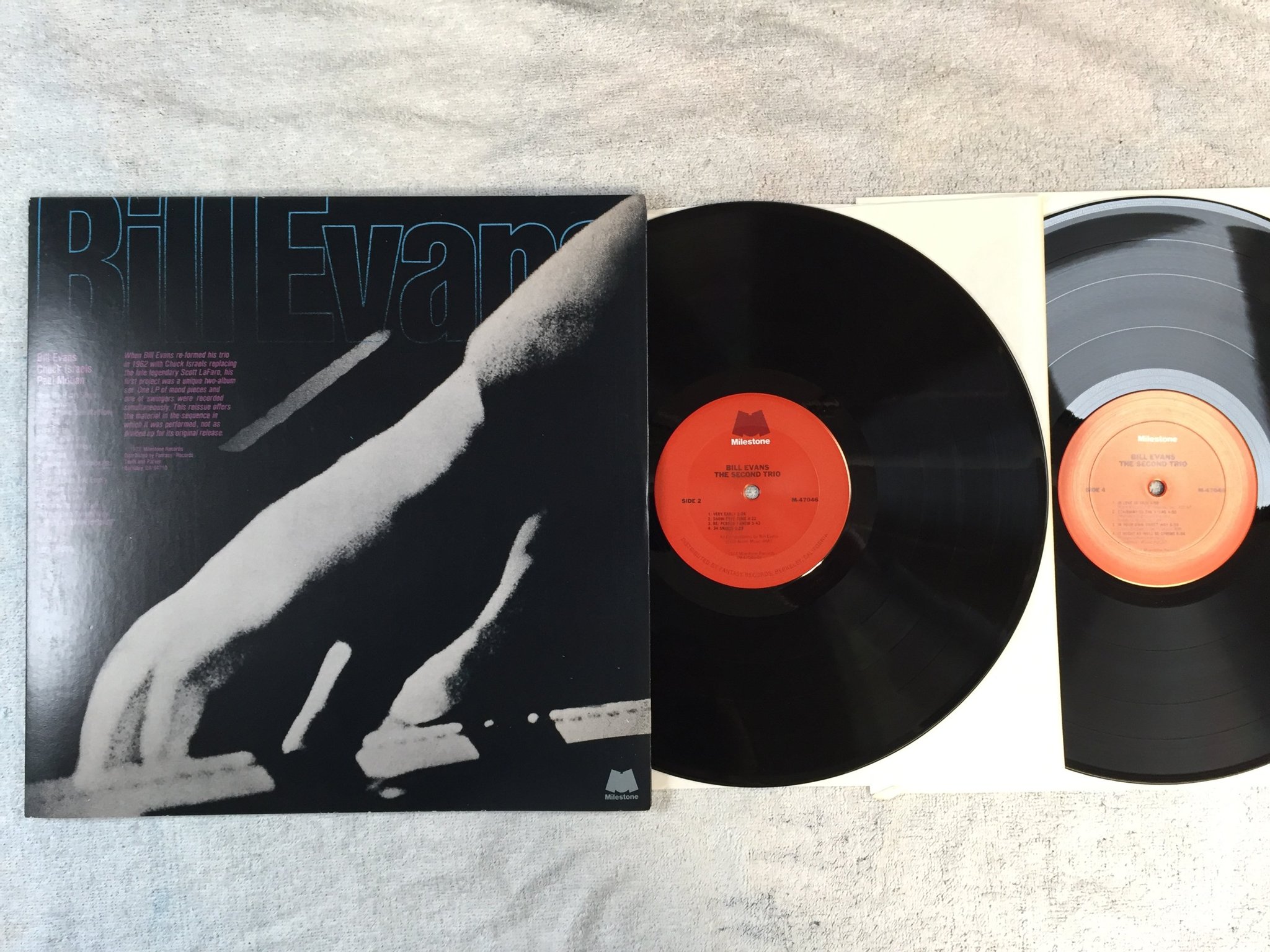 Omslagsbild för skivan BILL EVANS the second trio 2xLP -77 US MILESTONE M-47046