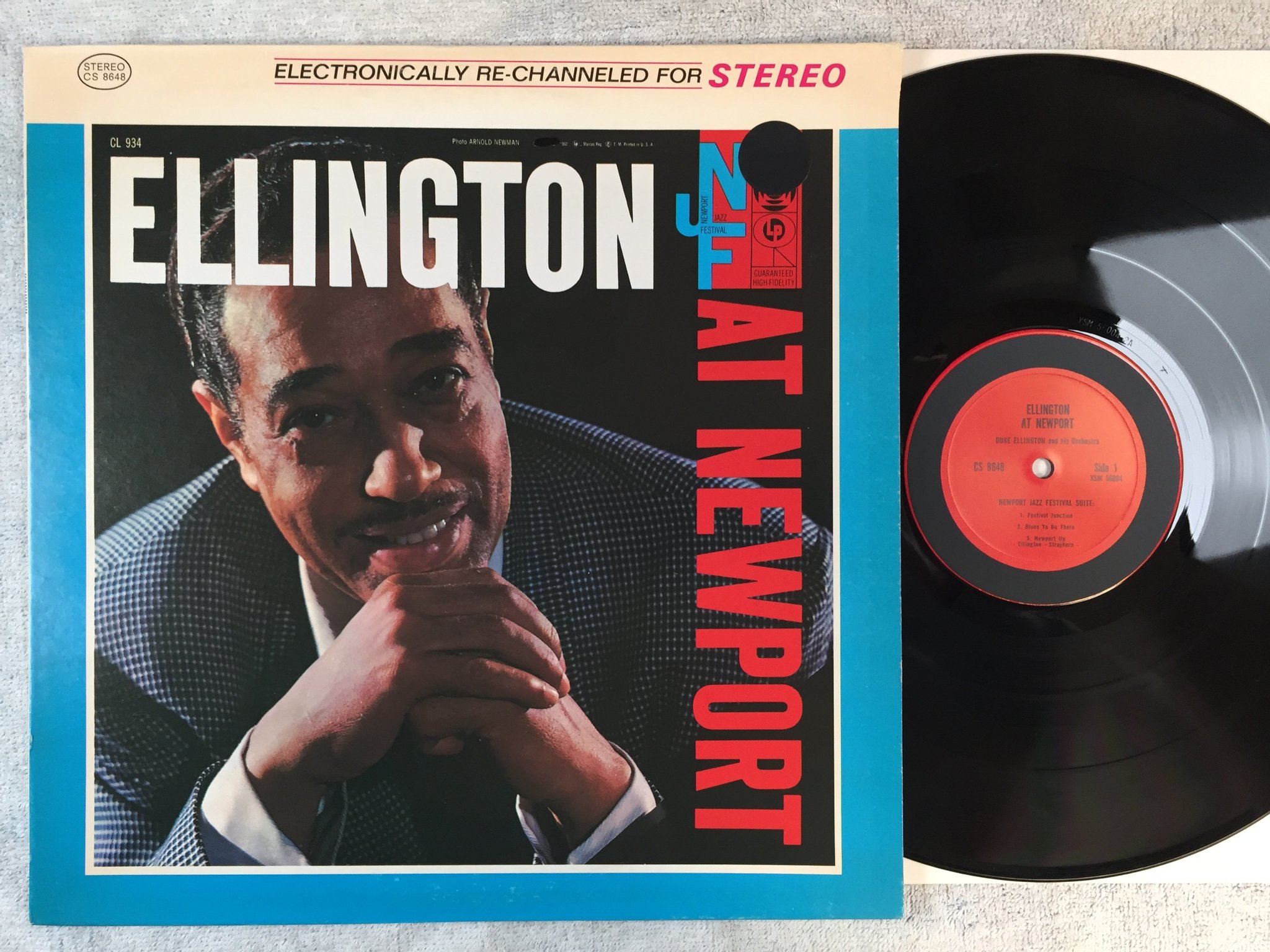Omslagsbild för skivan DUKE ELLINGTON at Newport LP US COLUMBIA CS 8648