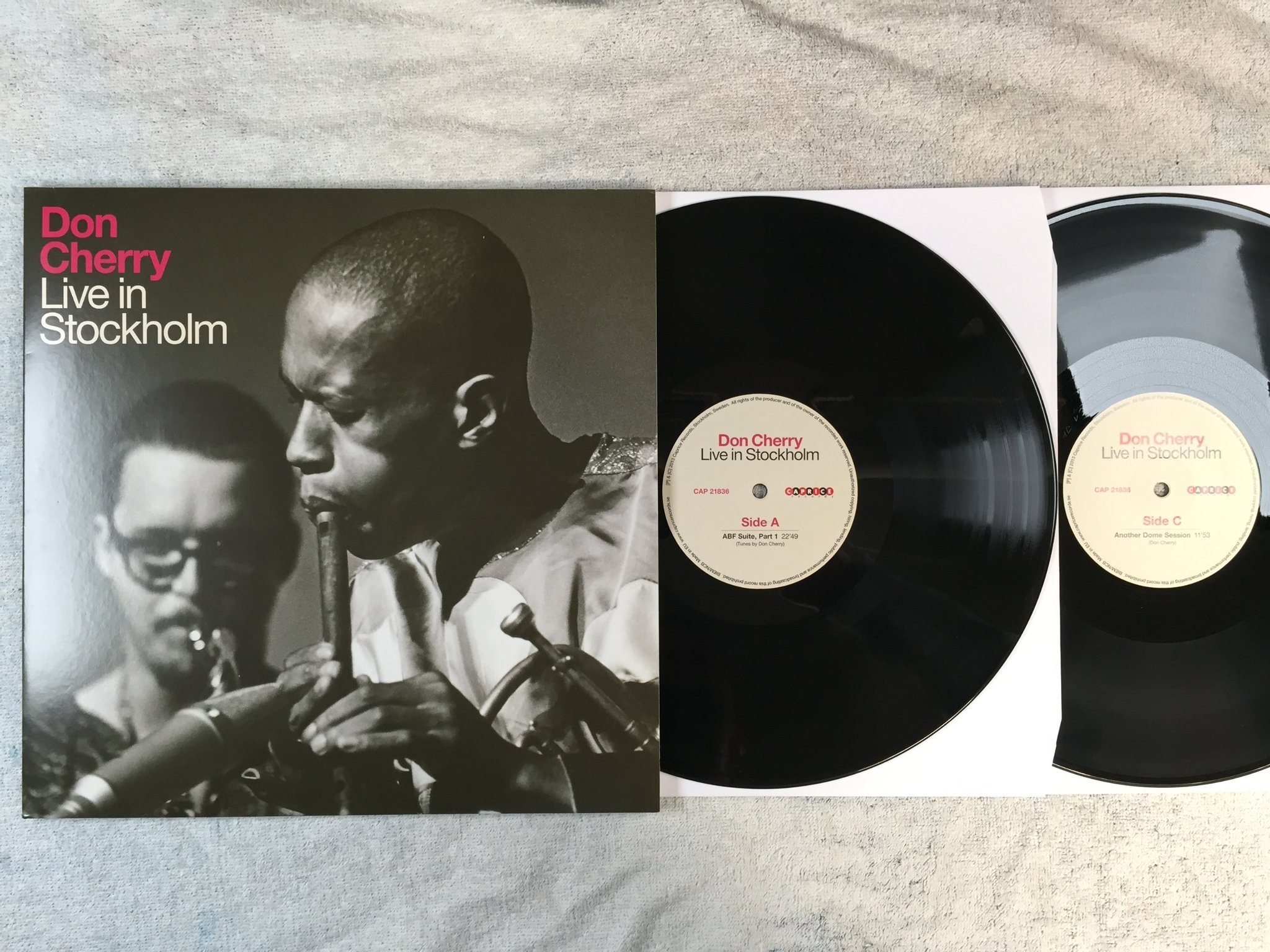 Omslagsbild för skivan DON CHERRY Live In Stockholm 2xLP 2013 Swe CAPRICE CAP 21836