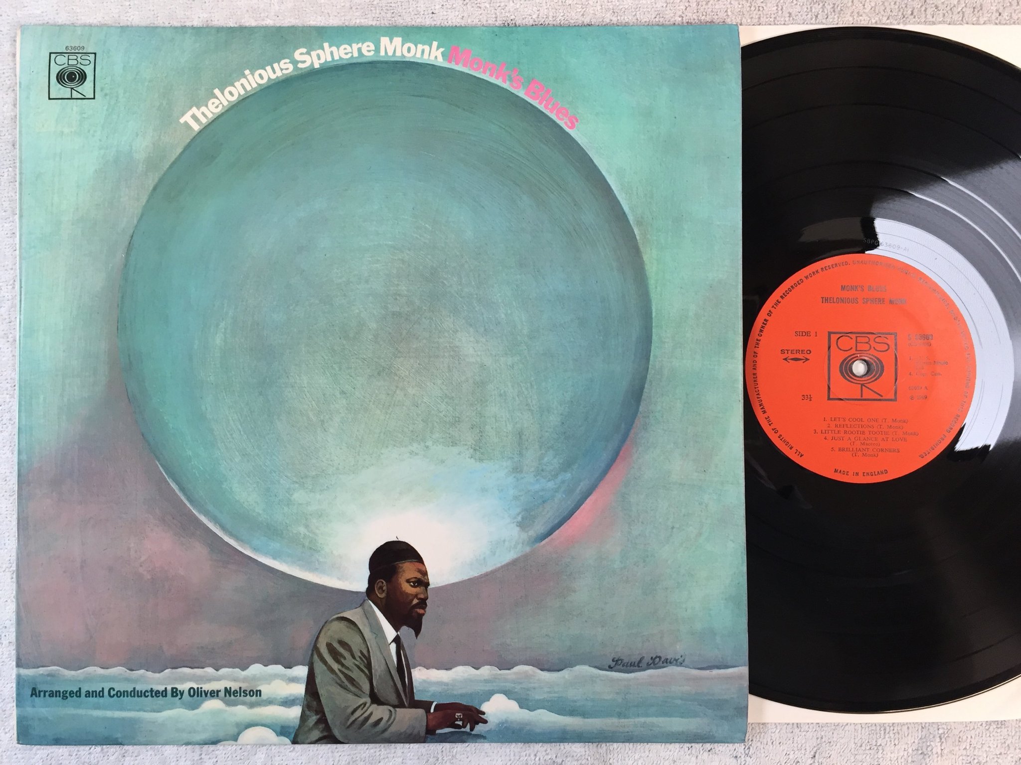 Omslagsbild för skivan THELONIOUS SPHERE MONK Monk's Blues LP -69 UK CBS 63609 