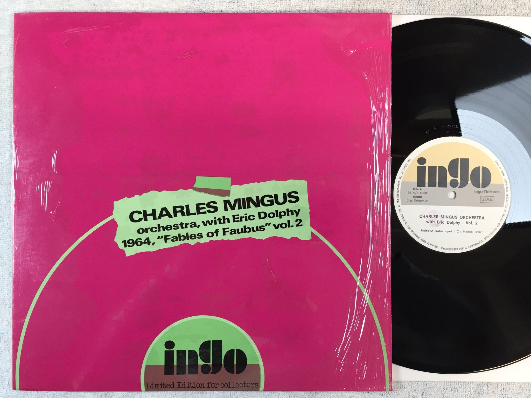 Omslagsbild för skivan CHARLES MINGUS ORCHESTRA w/ Eric Dolphy vol 2 LP Ita INGO ingo-thirteen