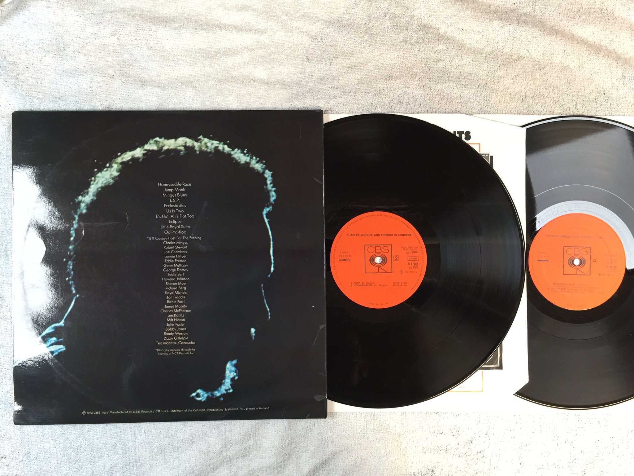 Omslagsbild för skivan CHARLES MINGUS & Friends in concert 2xLP -73 Hol CBS S 67288