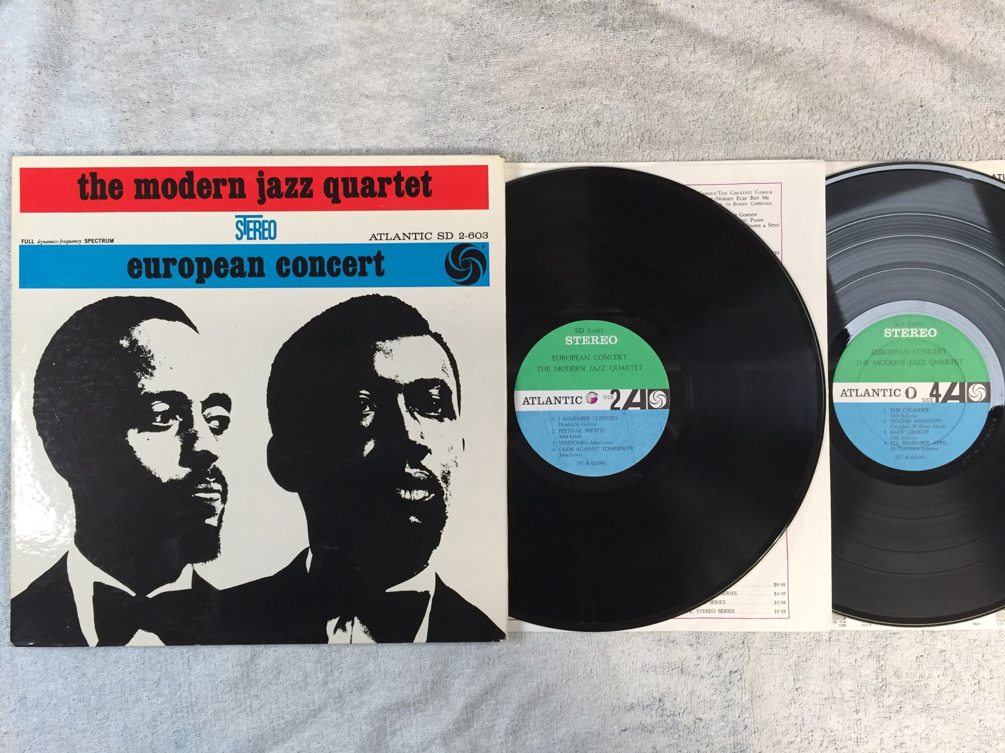 Omslagsbild för skivan THE MODERN JAZZ QUARTET european concert 2xLP US ATLANTIC SD 2-603