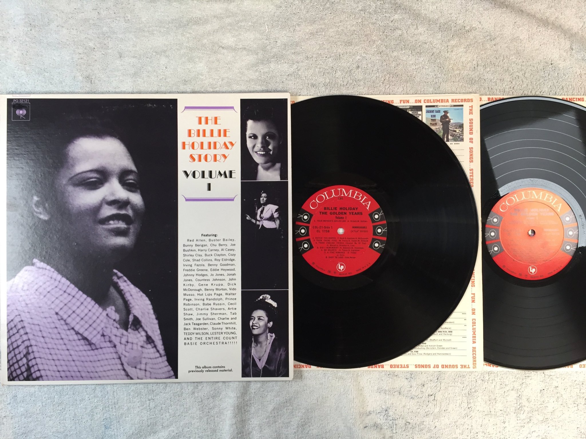 Omslagsbild för skivan BILLIE HOLIDAY the golden years Vol 1 2xLP US COLUMBIA 6-EYED PG 32121