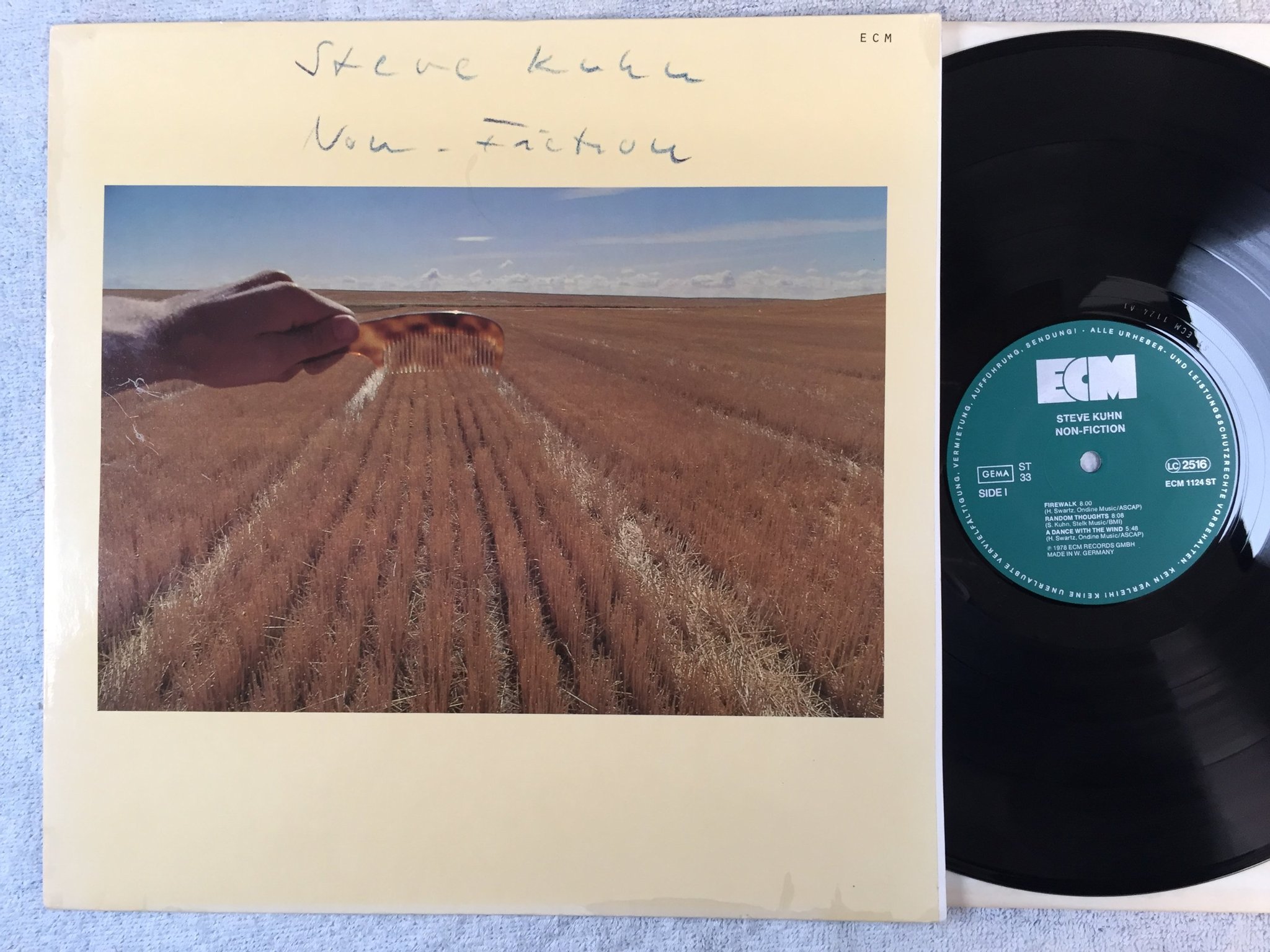 Omslagsbild för skivan STEVE KUHN non-fiction LP -78 Ger ECM 1124 ST